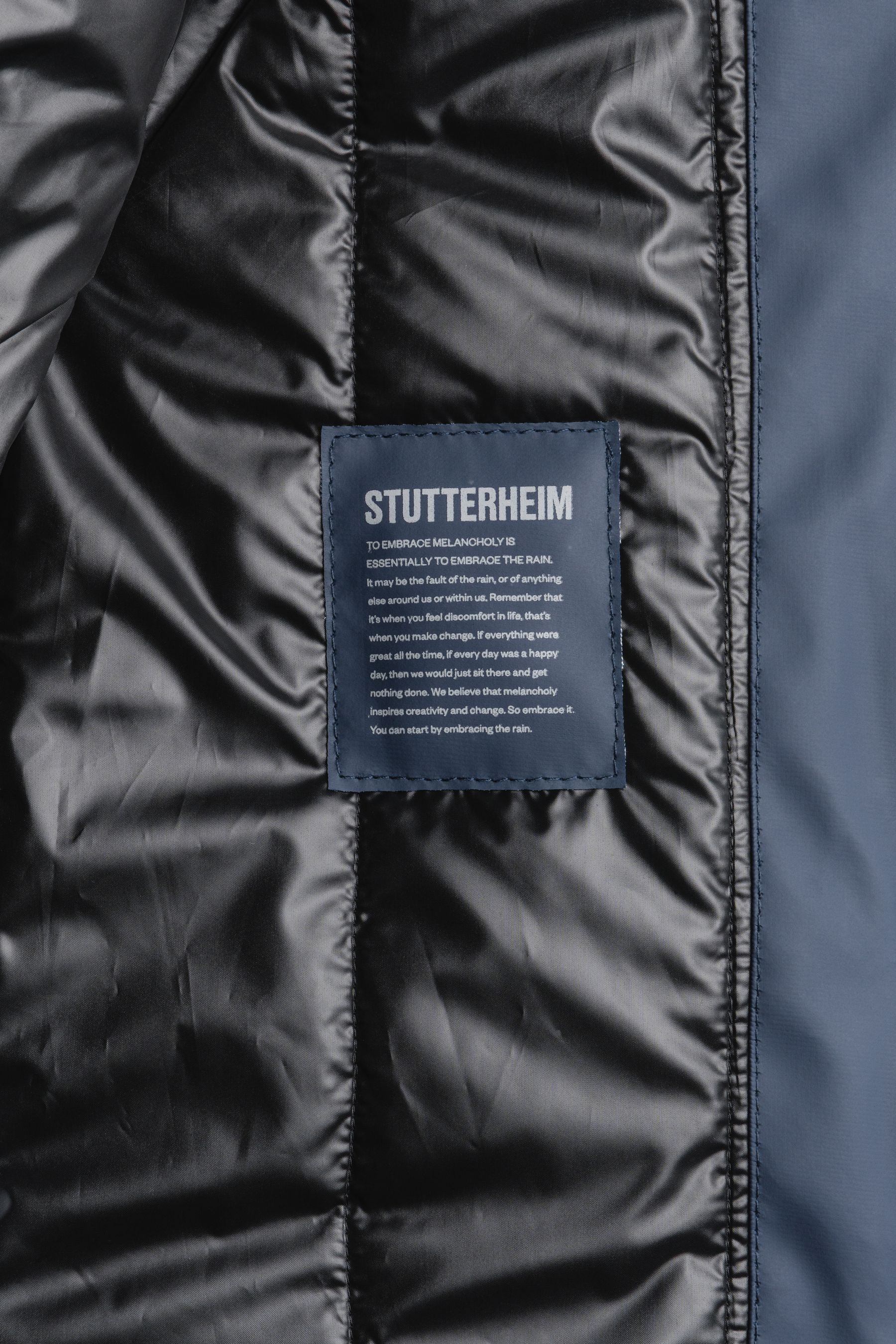 stutterheim mini winter kids raincoat navy jackets