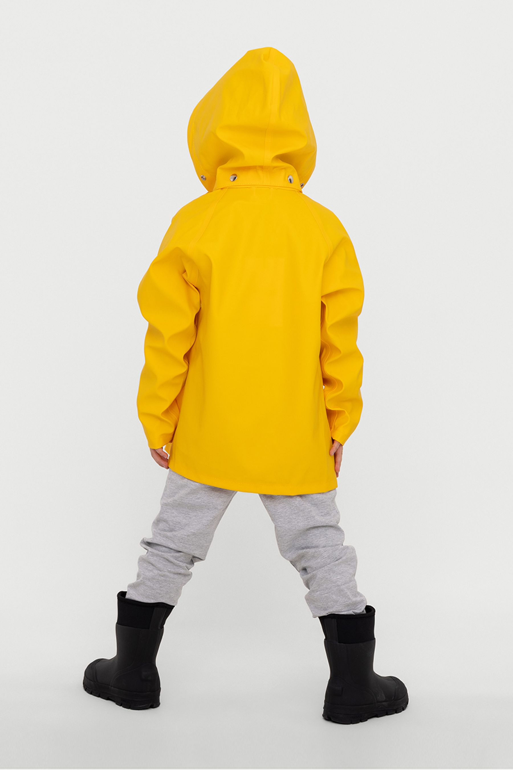 stutterheim mini kids raincoat yellow jackets