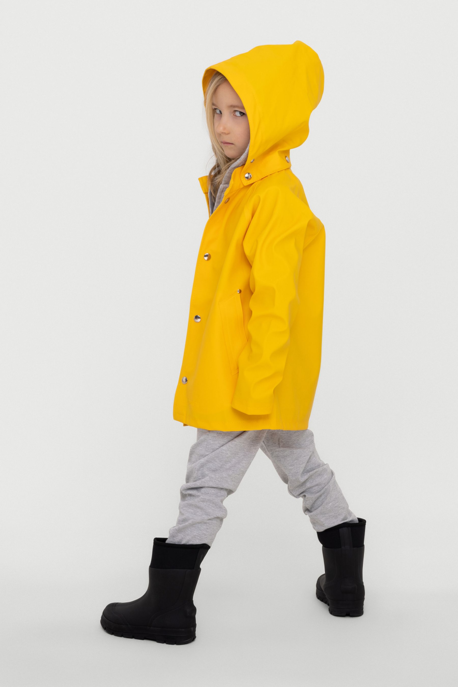 stutterheim mini kids raincoat yellow jackets