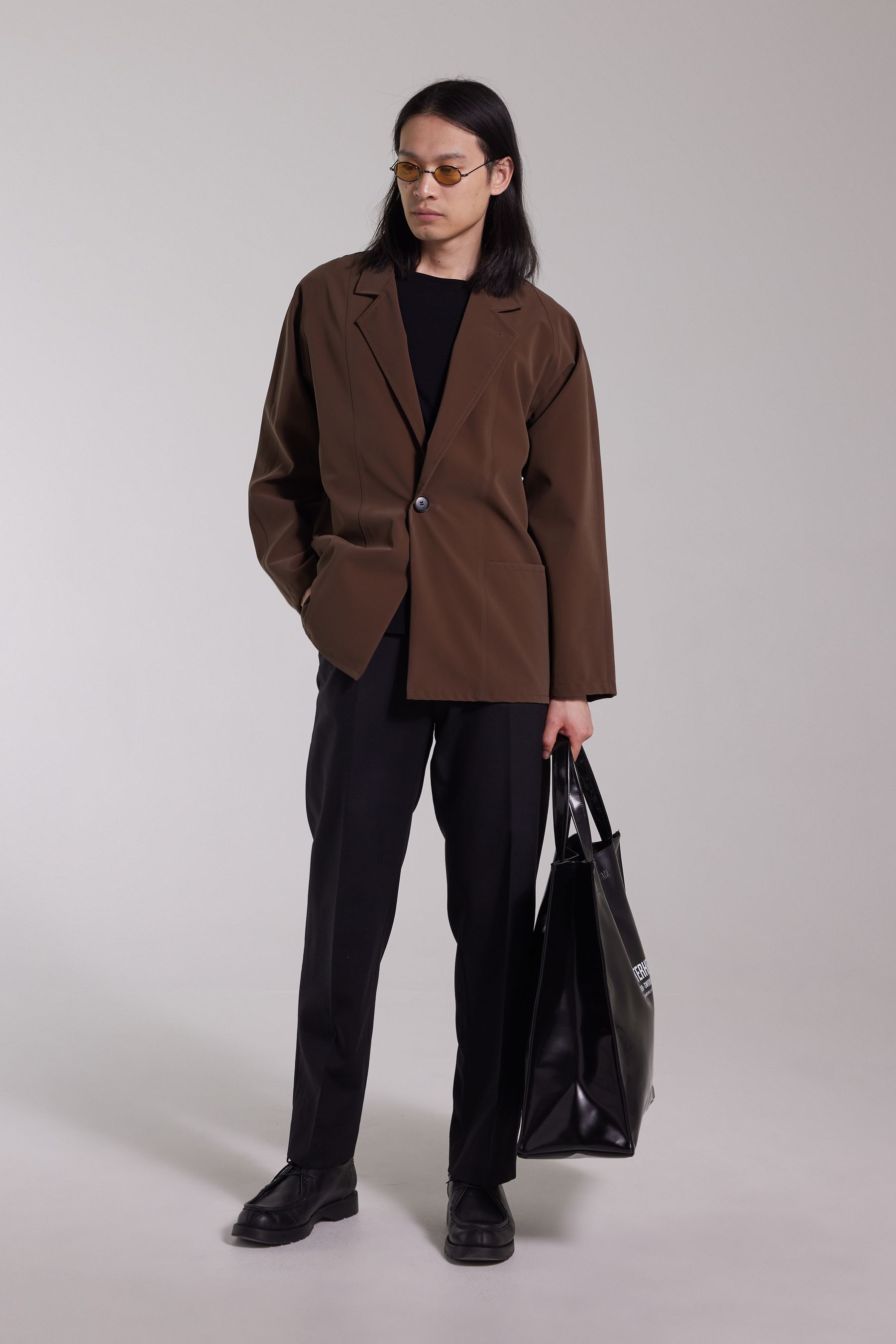 stutterheim moberg matte blazer dark brown men jackets