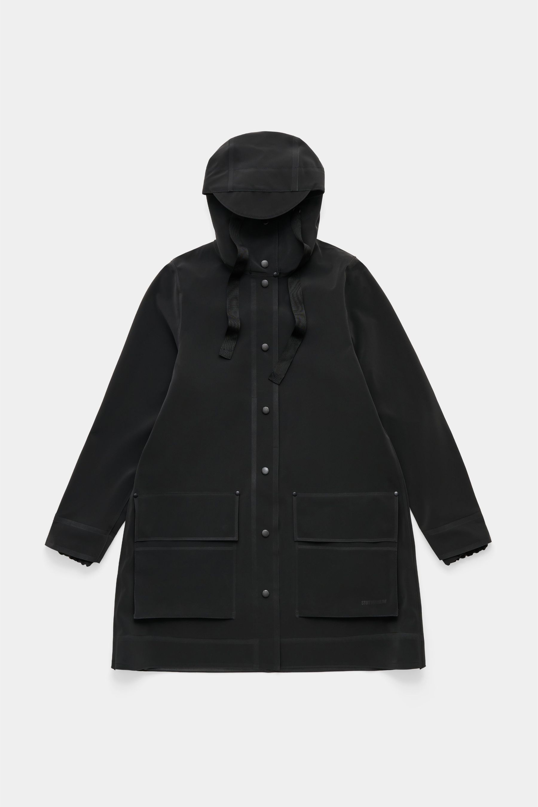 stutterheim mosebacke 15 matte black women jackets raincoats