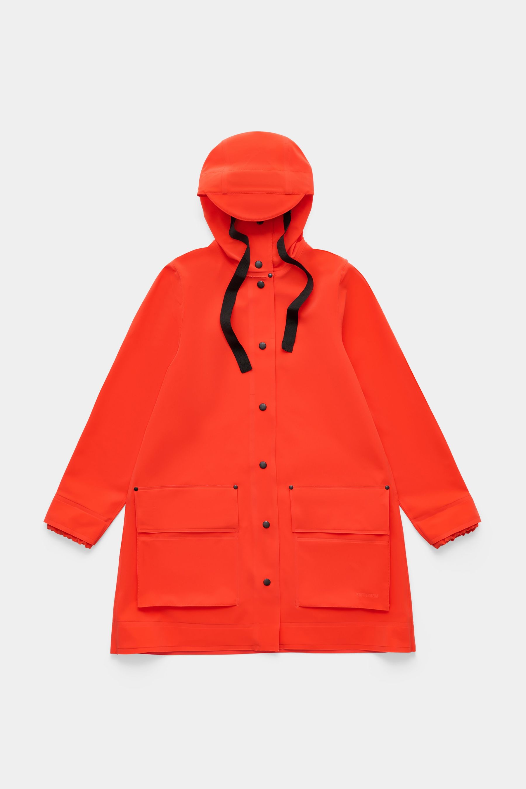 stutterheim mosebacke 15 raincoat fade red women jackets raincoats