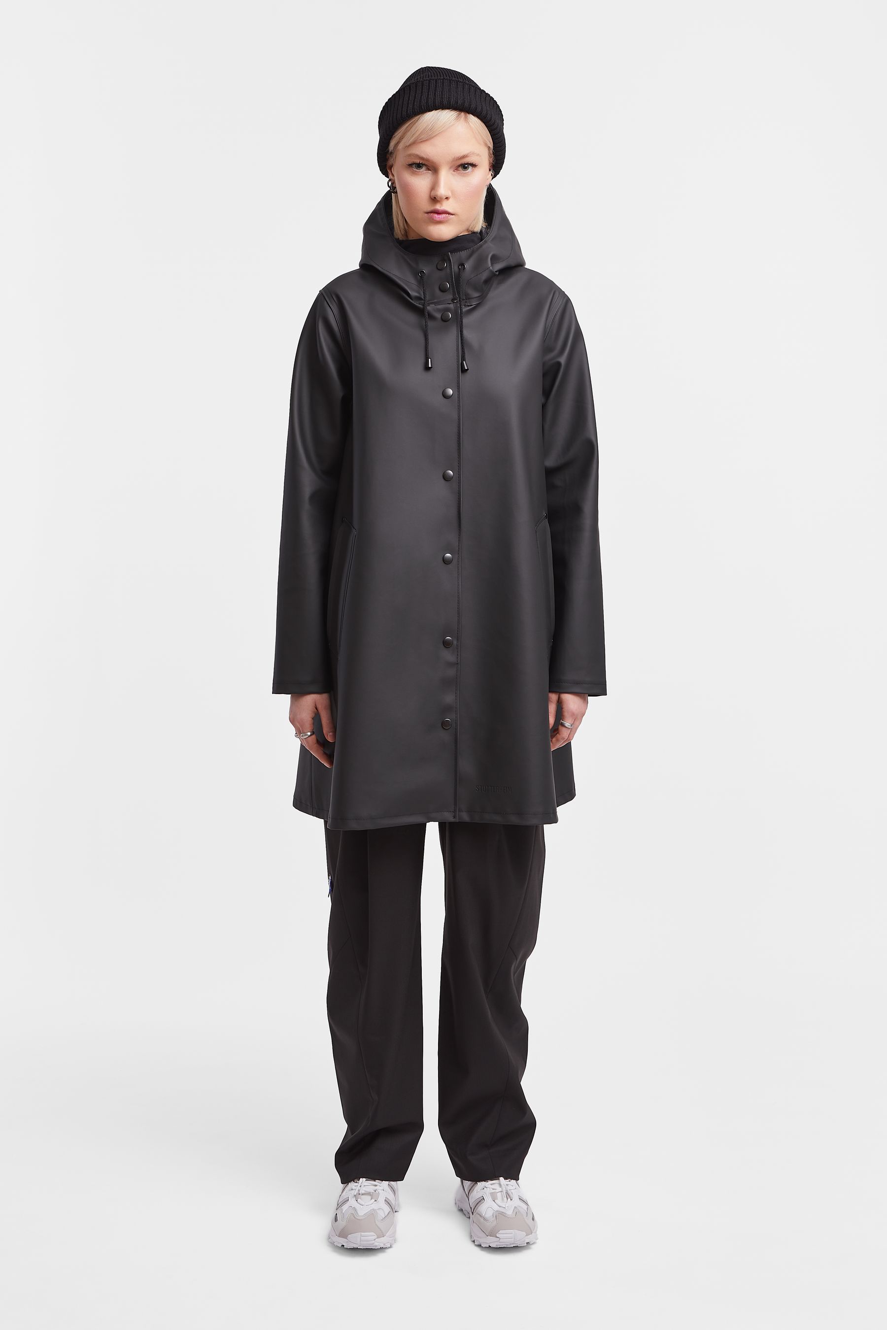 stutterheim mosebacke raincoat black women jackets raincoats