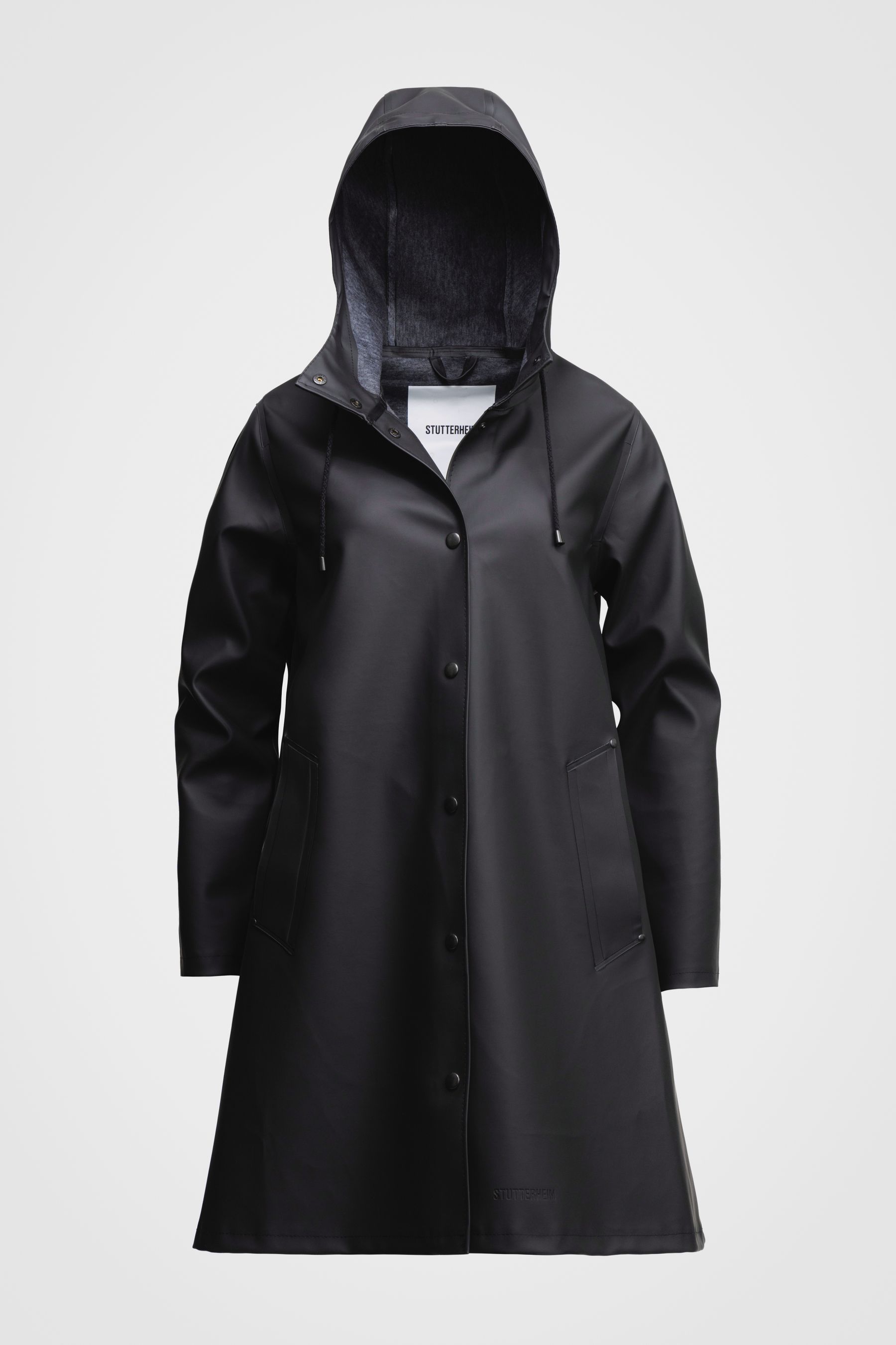 stutterheim mosebacke raincoat black women jackets raincoats