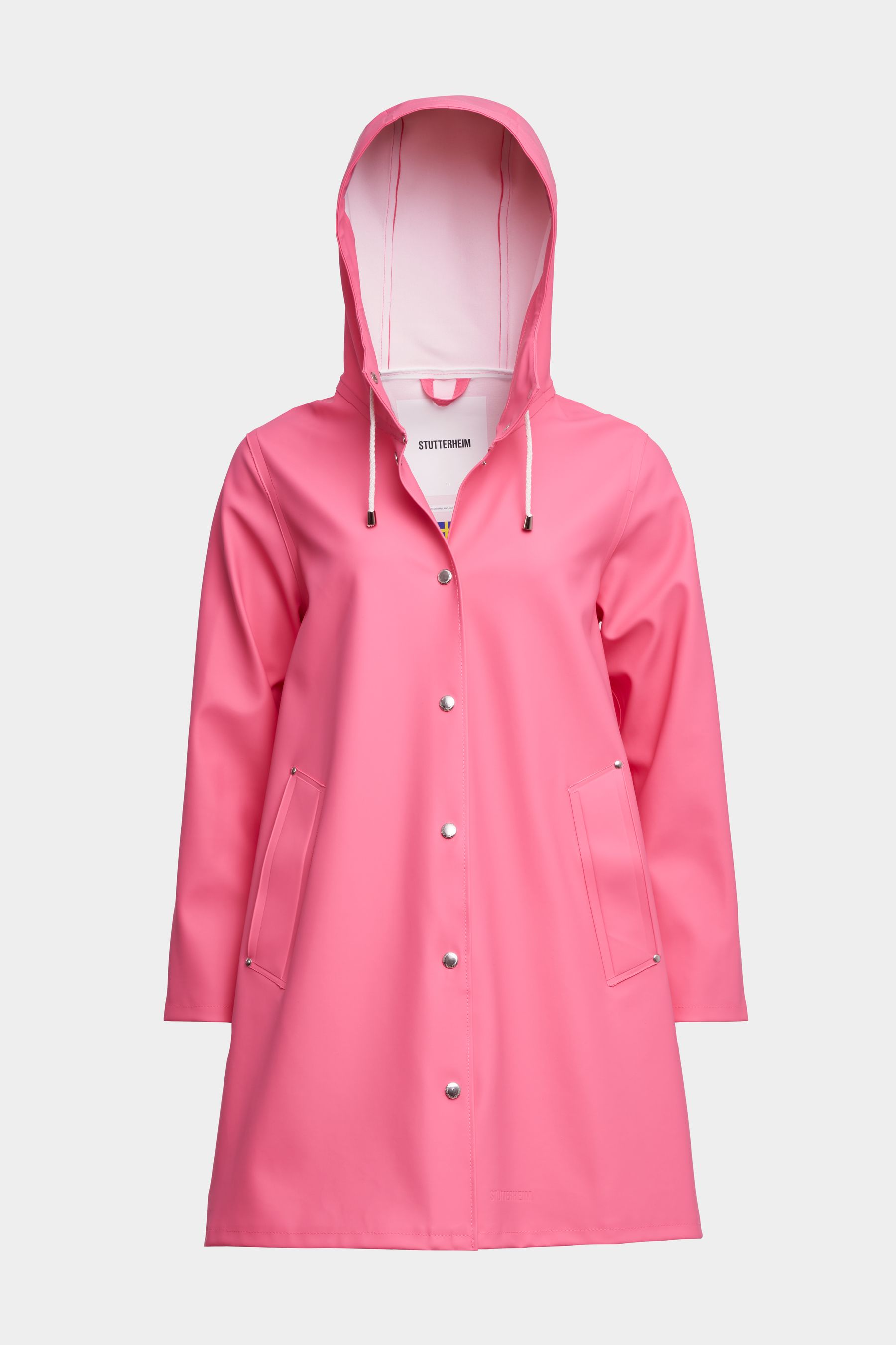 stutterheim mosebacke raincoat bubblegum women jackets raincoats