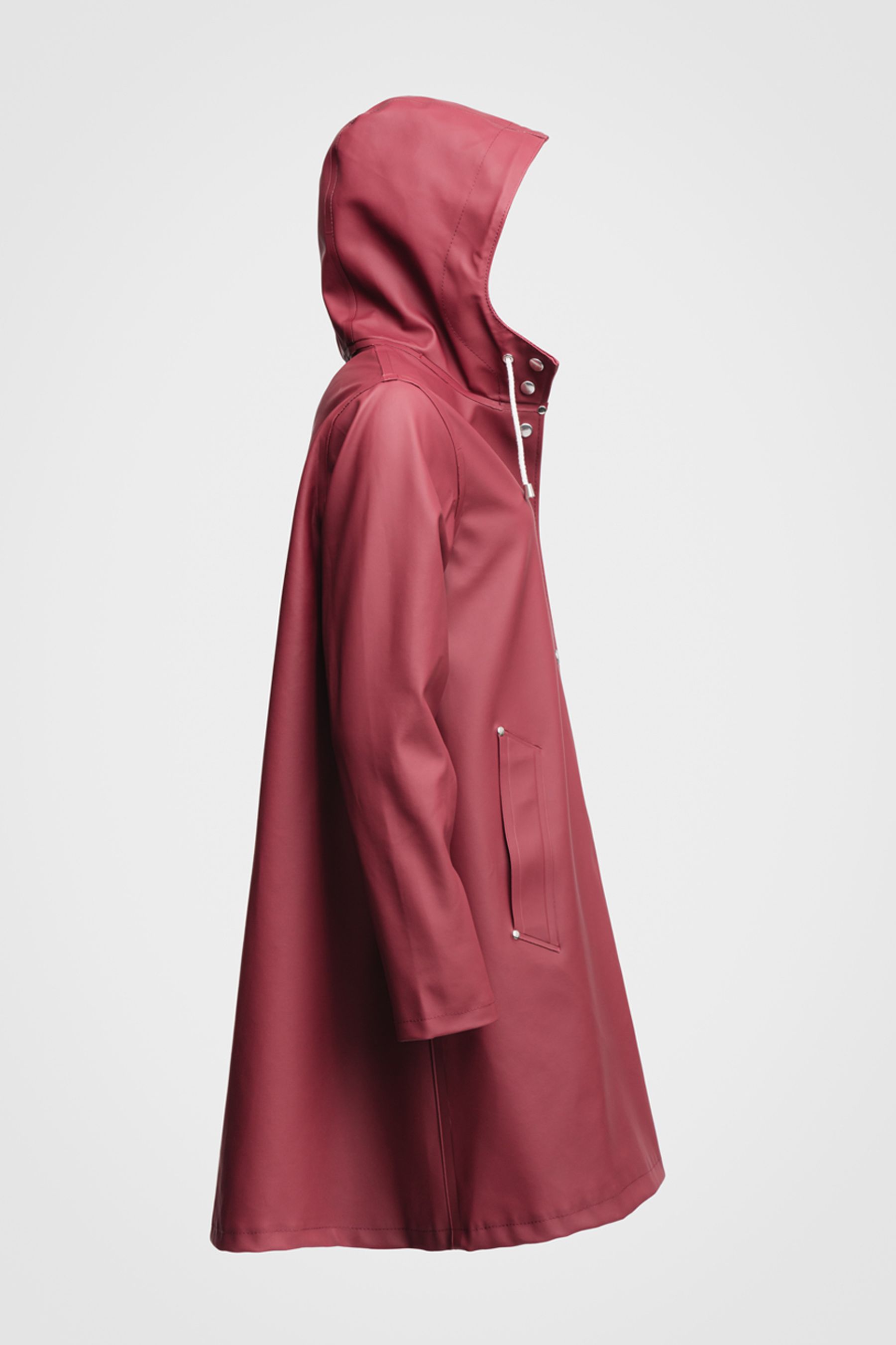 stutterheim mosebacke raincoat burgundy women jackets raincoats