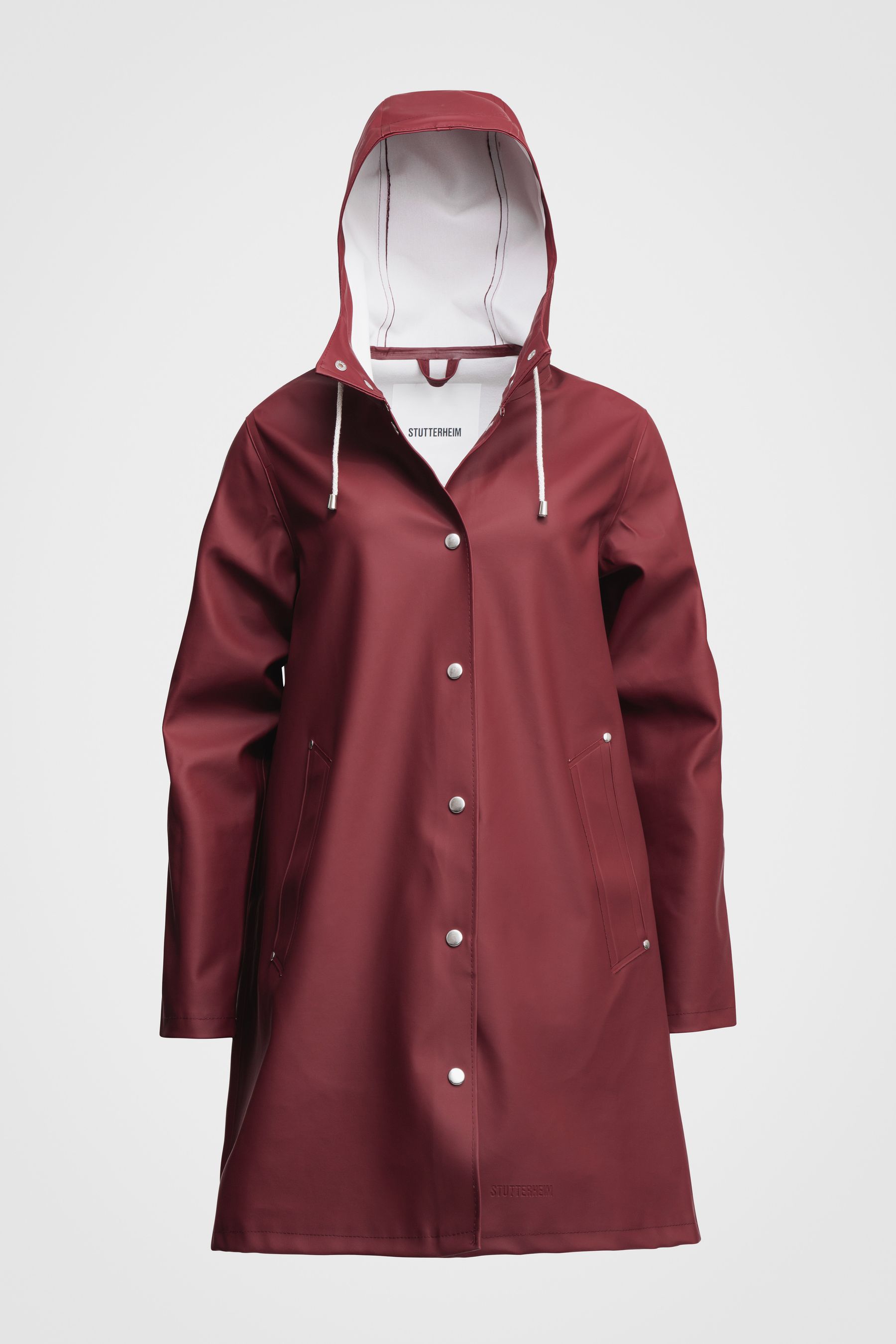 stutterheim mosebacke raincoat burgundy spring-pop-up-colours