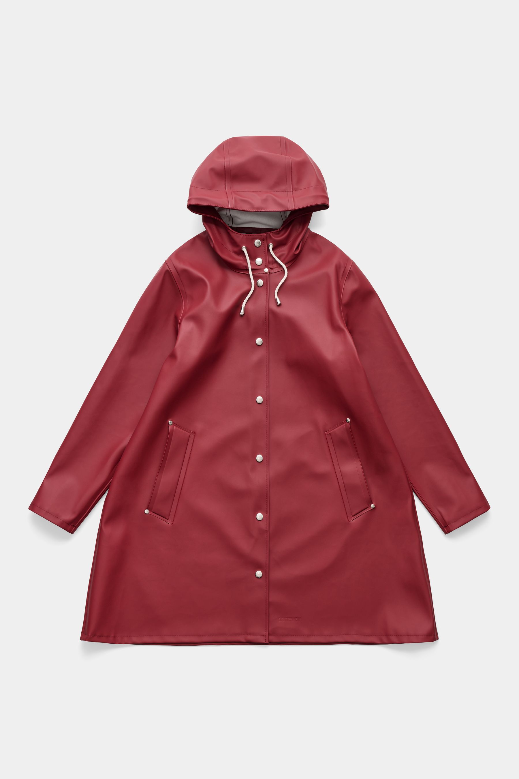 stutterheim mosebacke raincoat burgundy spring-pop-up-colours
