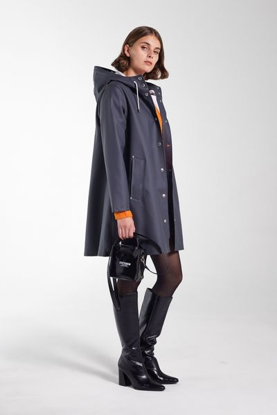 Stutterheim Mosebackeロングココナッツレインコート Mosebacke Long Raincoat Black | STUTTERHEIM CA
