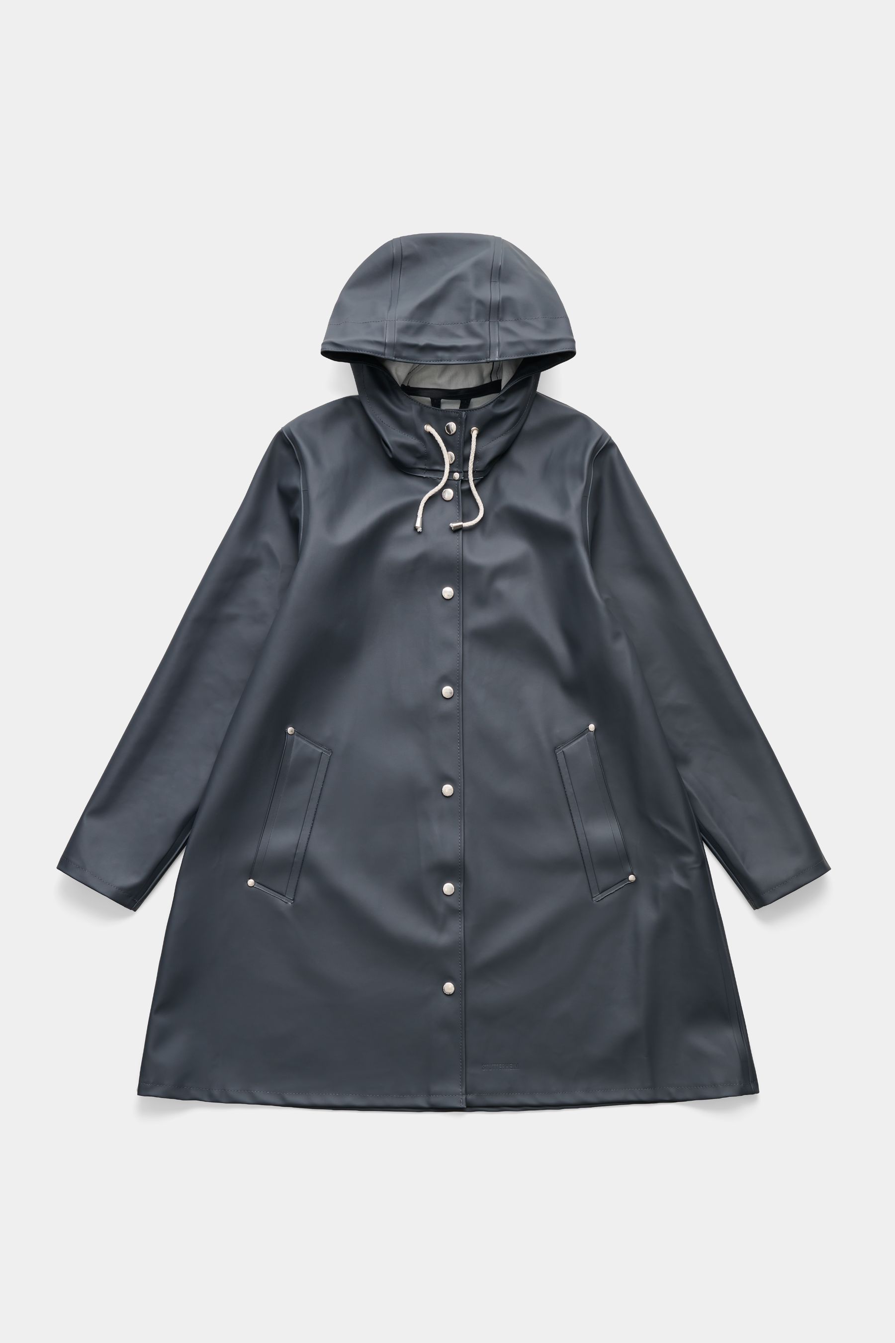 stutterheim mosebacke raincoat charcoal women jackets raincoats