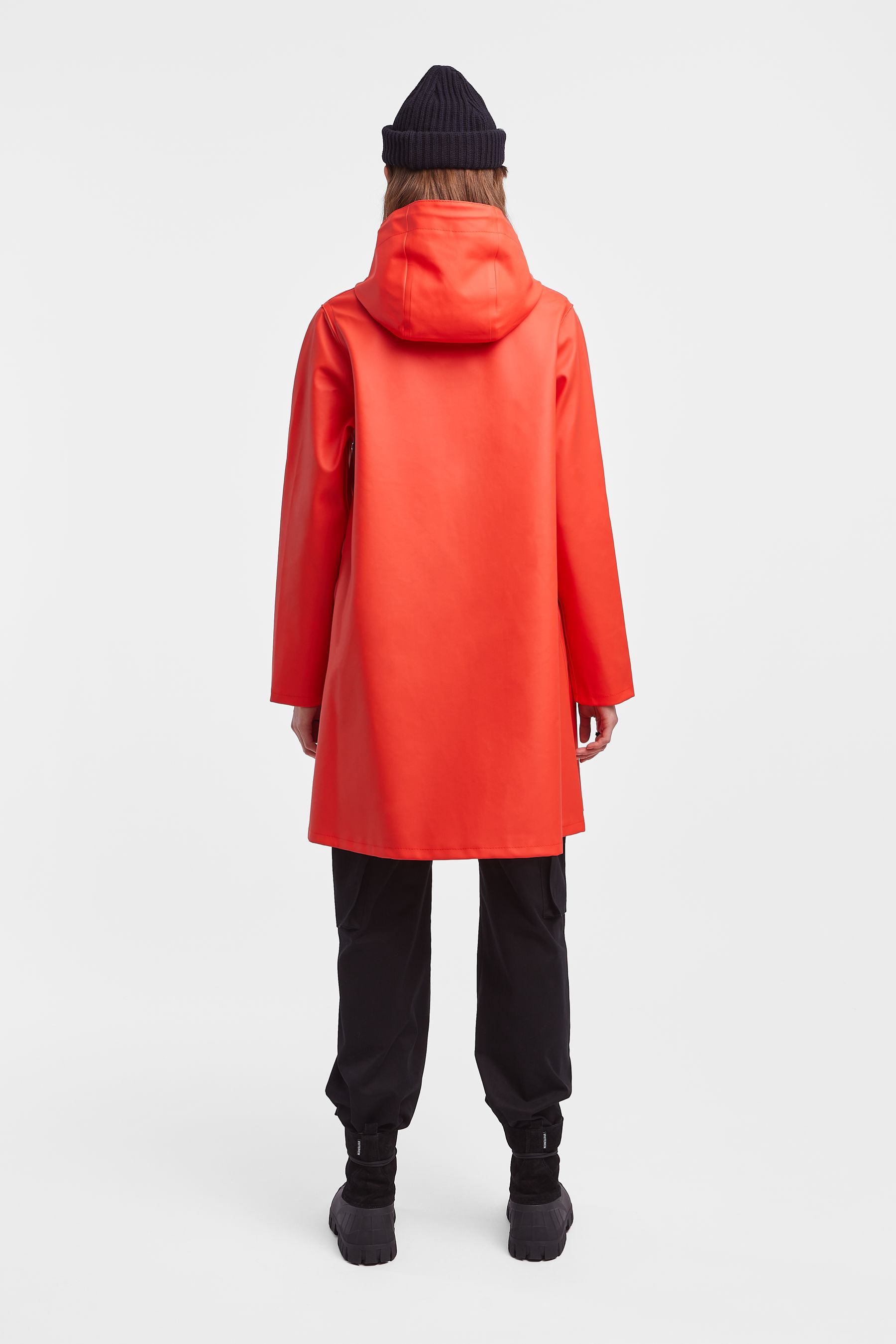 stutterheim mosebacke raincoat fade red women jackets raincoats
