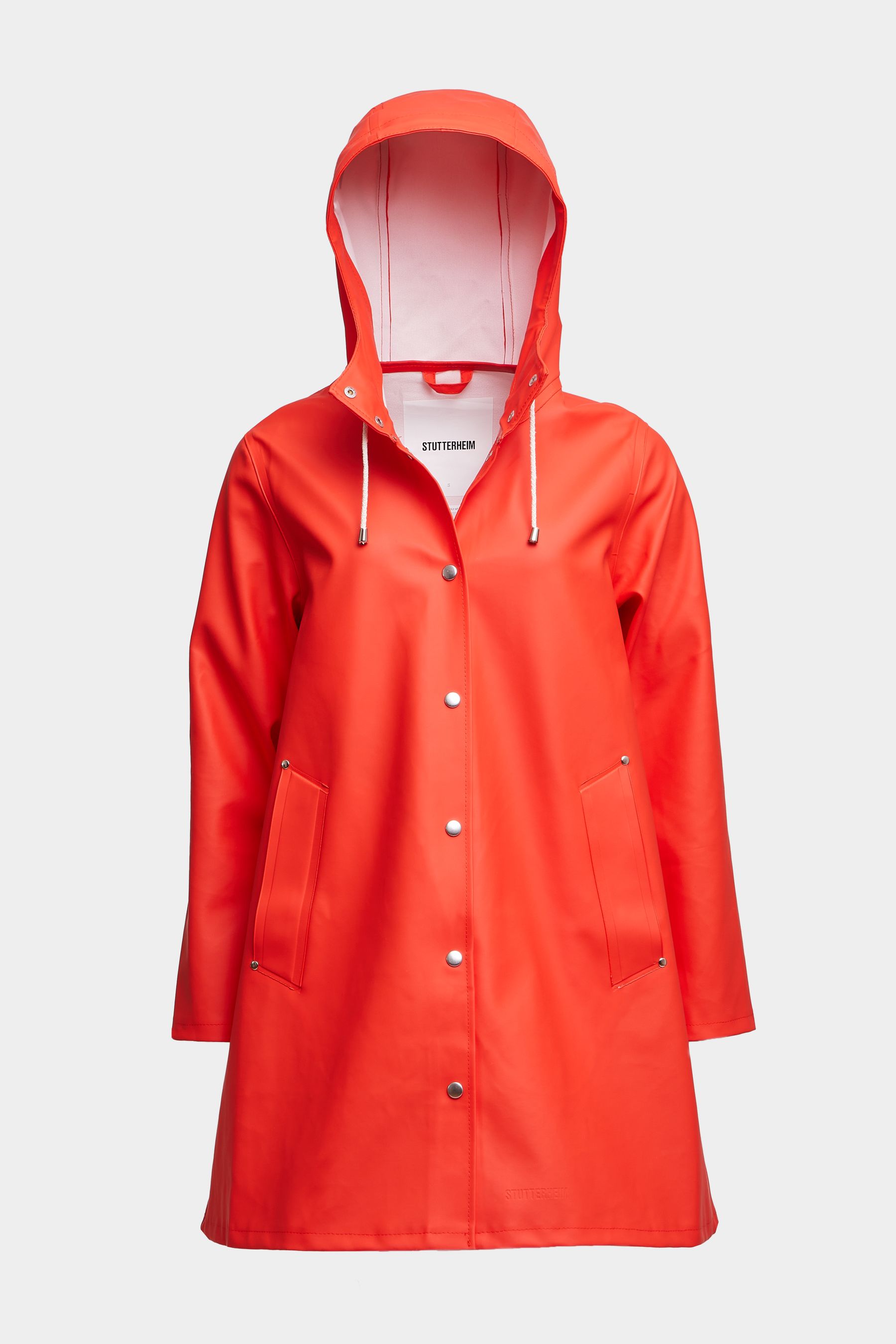 stutterheim mosebacke raincoat fade red women jackets raincoats