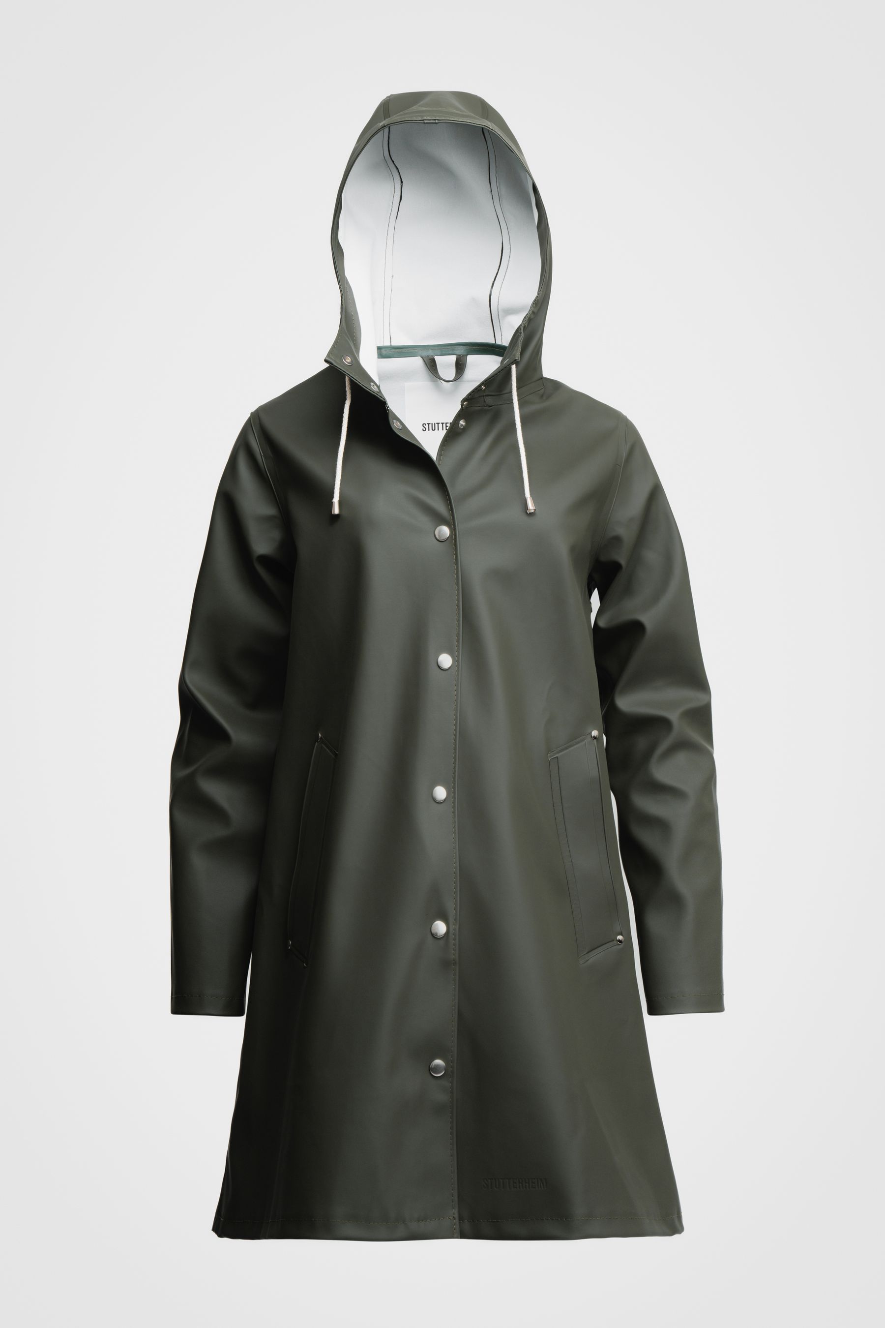 stutterheim mosebacke raincoat green women jackets raincoats