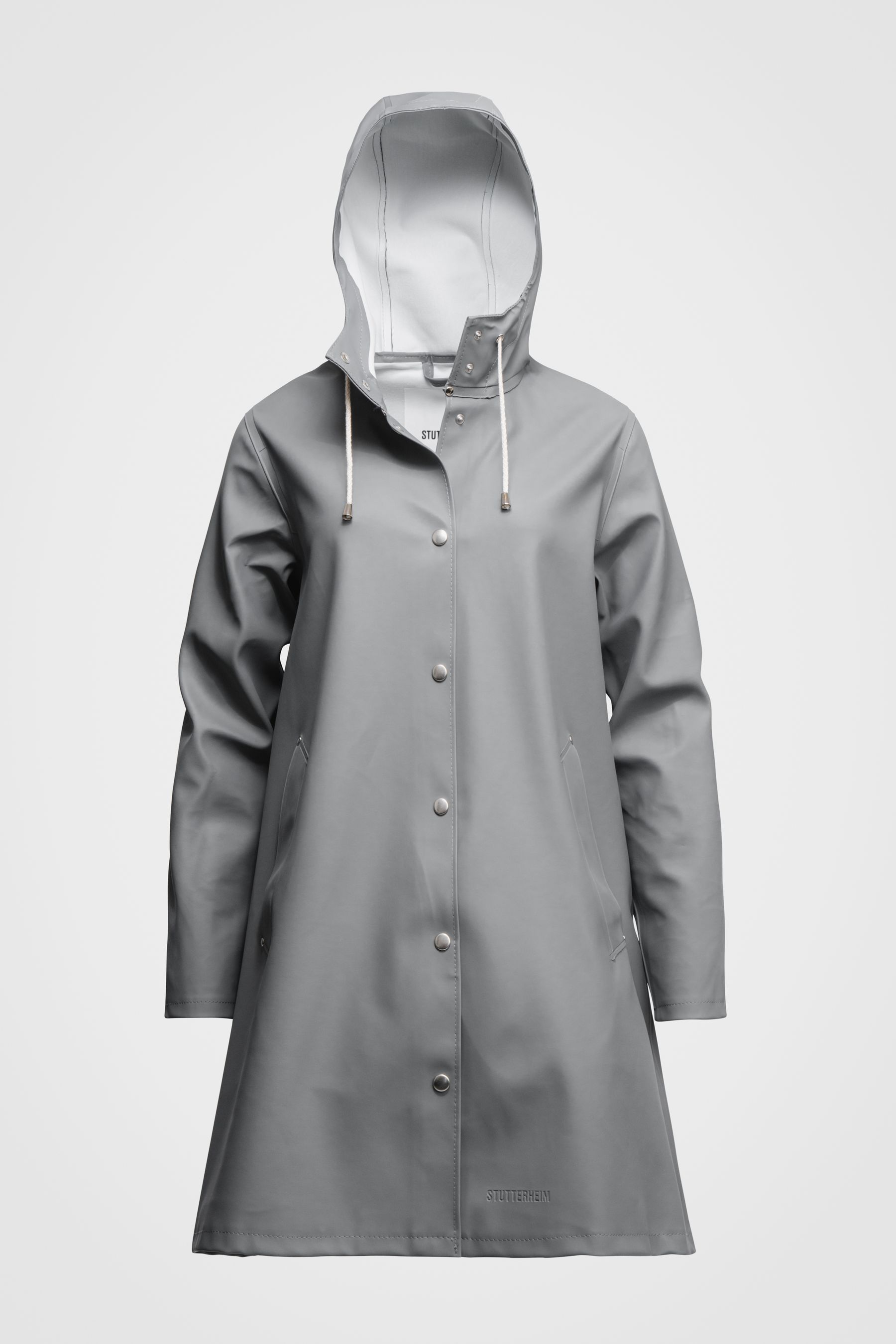 stutterheim mosebacke raincoat grey women jackets raincoats