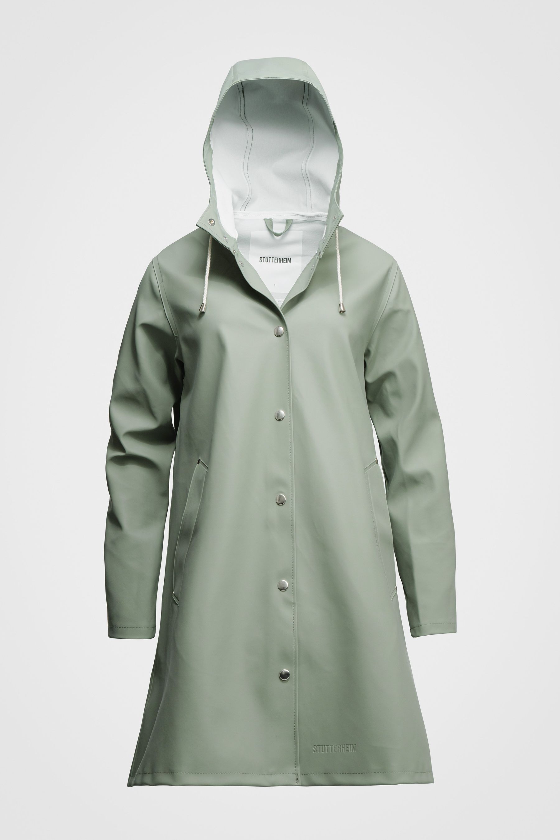 stutterheim mosebacke raincoat khaki green women jackets