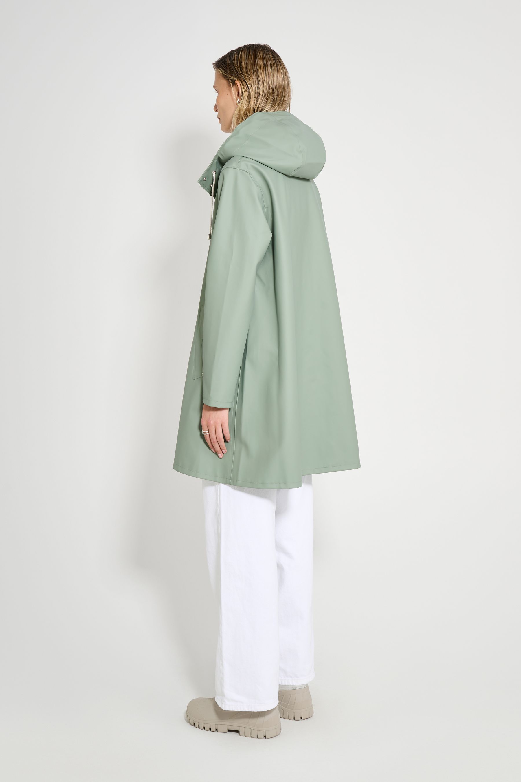 stutterheim mosebacke raincoat khaki green women jackets