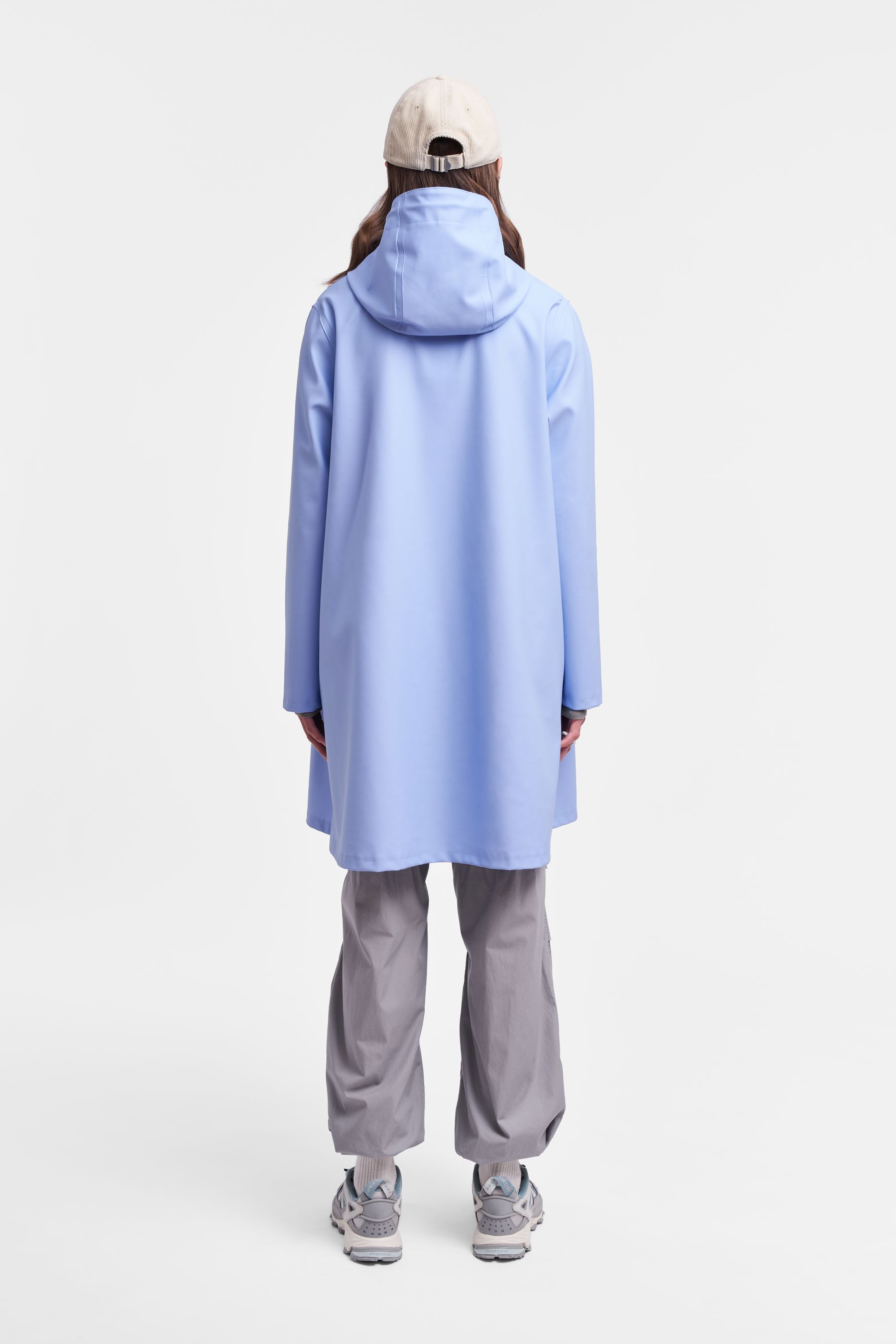 stutterheim mosebacke raincoat light blue women jackets raincoats