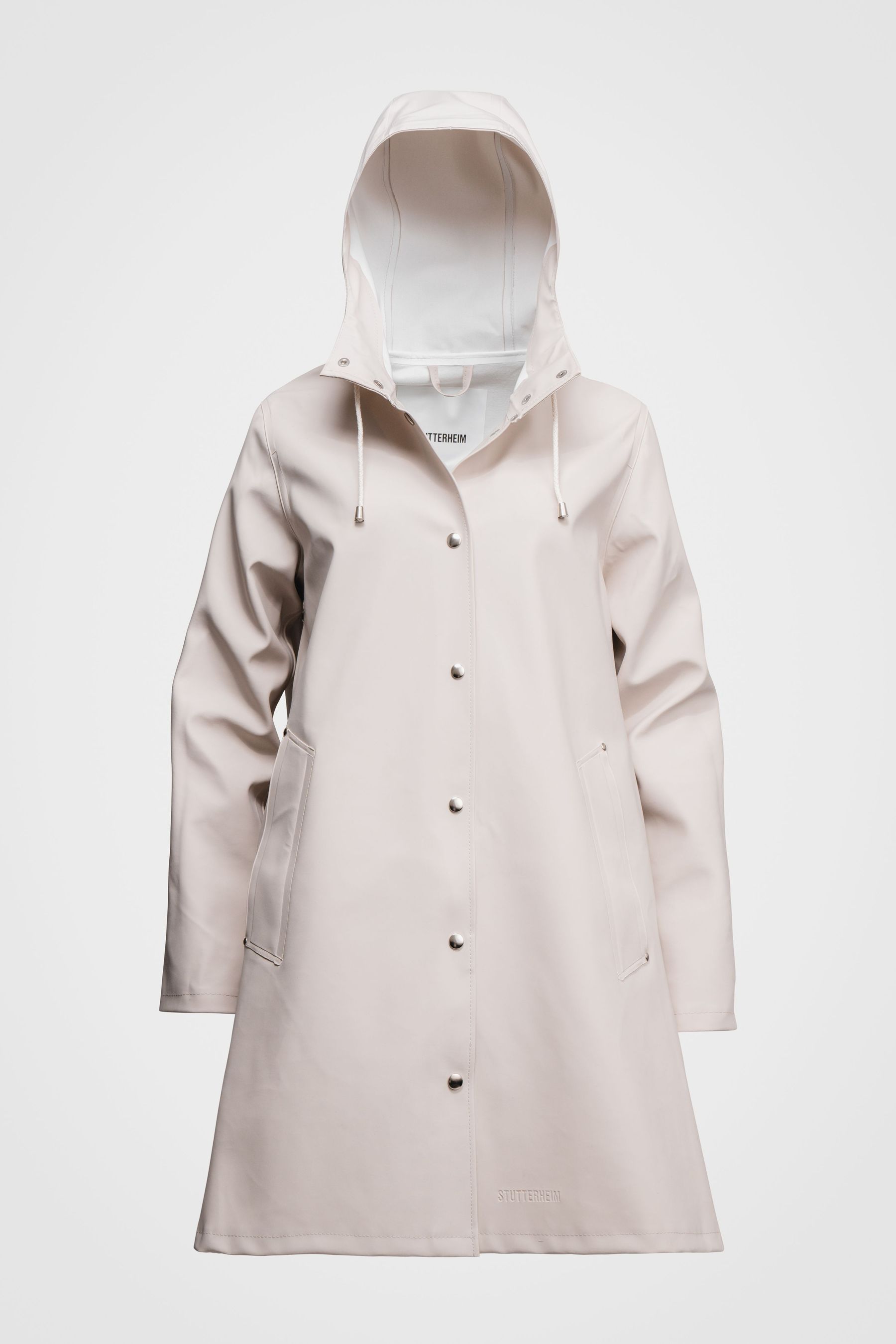 stutterheim mosebacke raincoat light sand women jackets raincoats