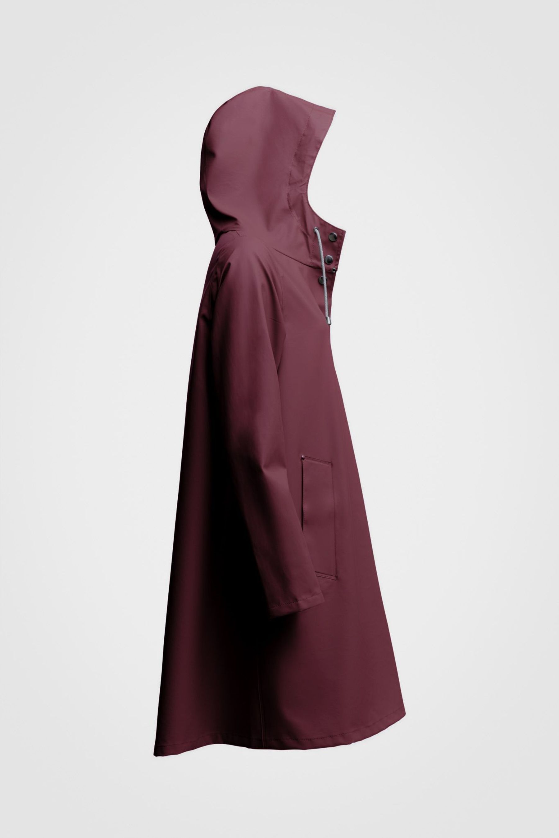 stutterheim mosebacke lightweight raincoat burgundy women jackets raincoats