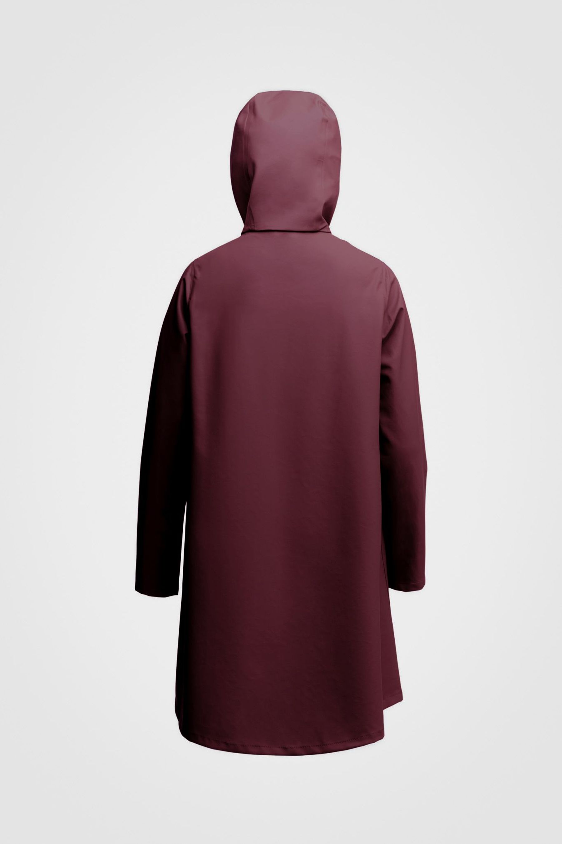 stutterheim mosebacke lightweight raincoat burgundy women jackets raincoats
