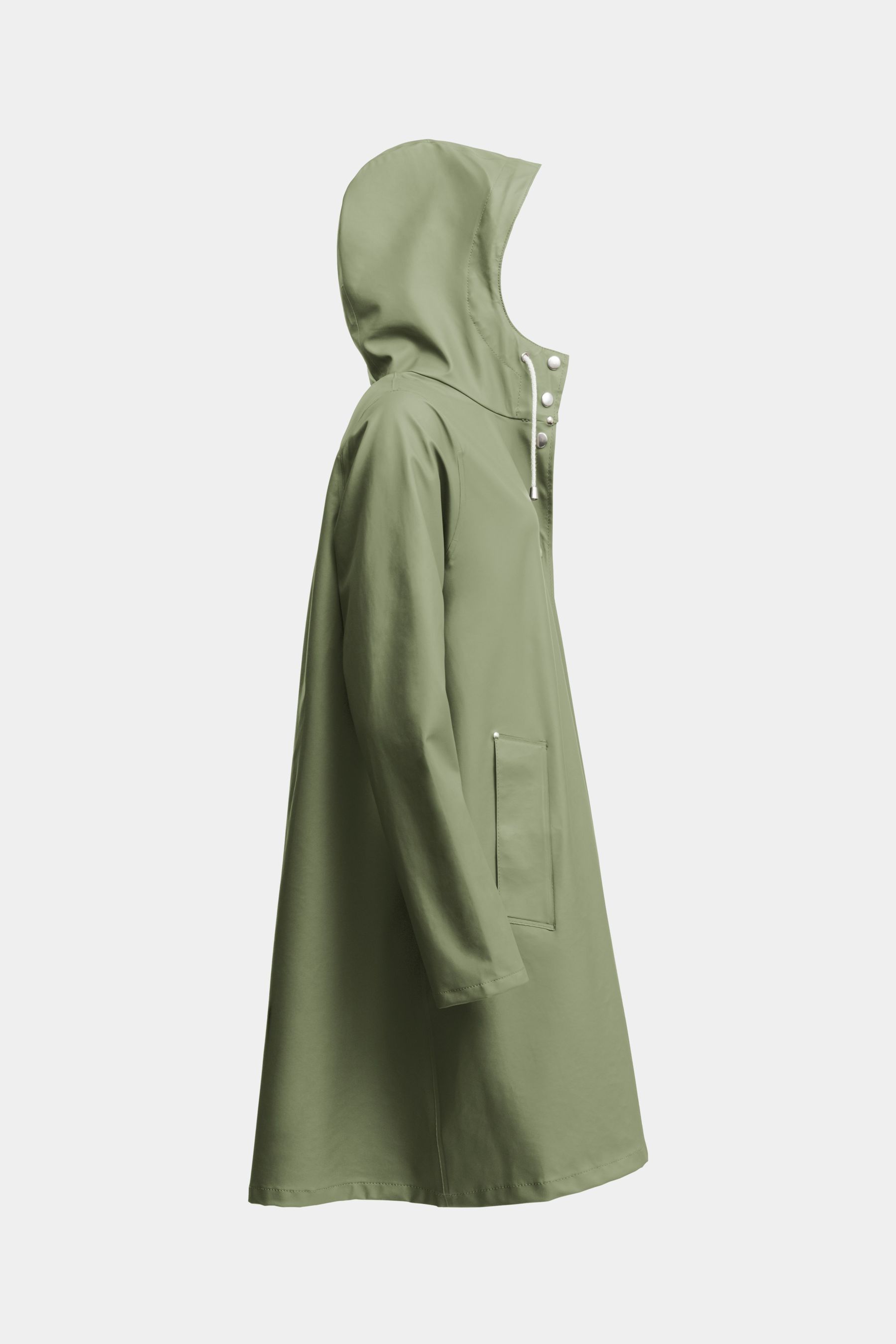 stutterheim mosebacke lightweight raincoat desert green women jackets raincoats