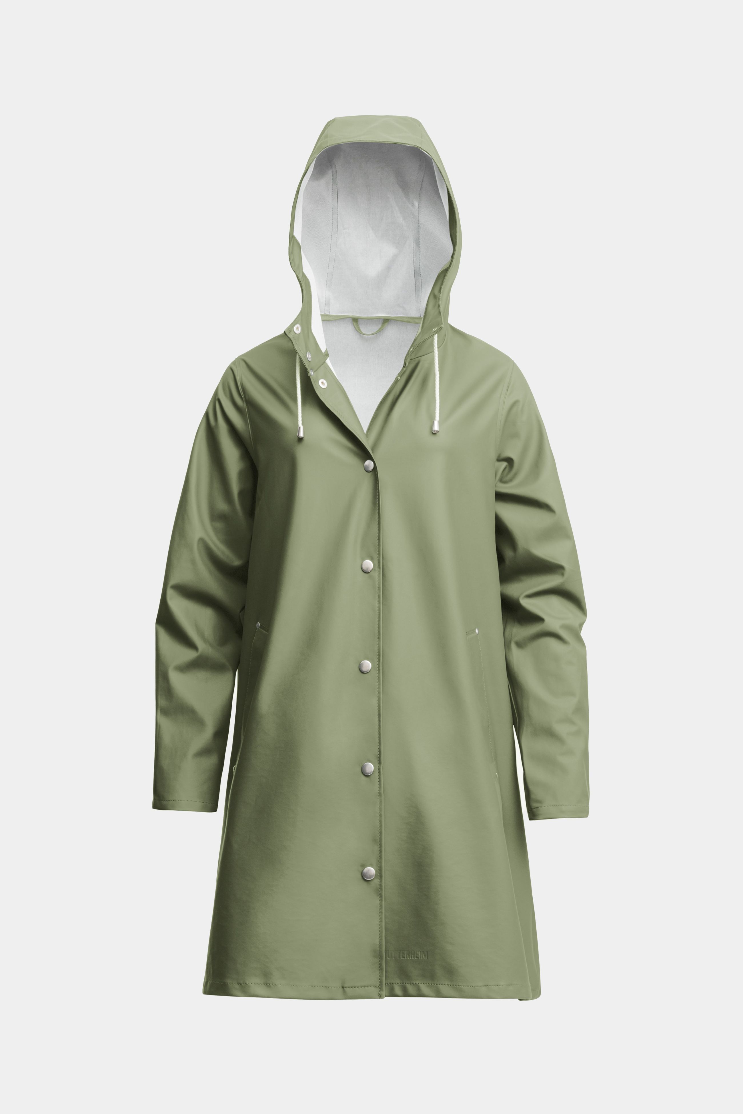 stutterheim mosebacke lightweight raincoat desert green women jackets raincoats