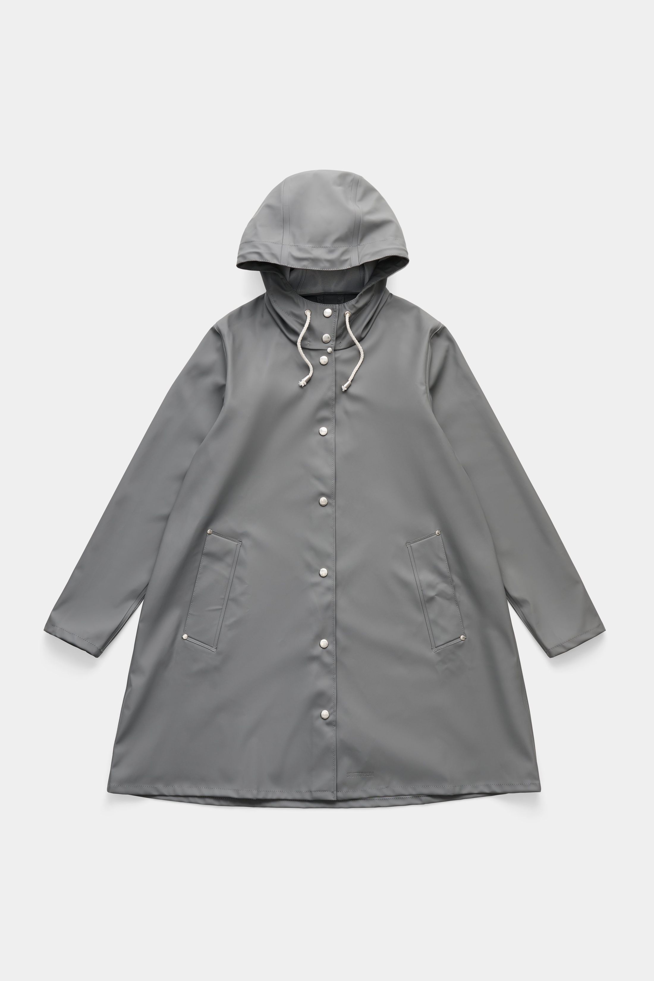 stutterheim mosebacke lightweight raincoat grey women jackets raincoats