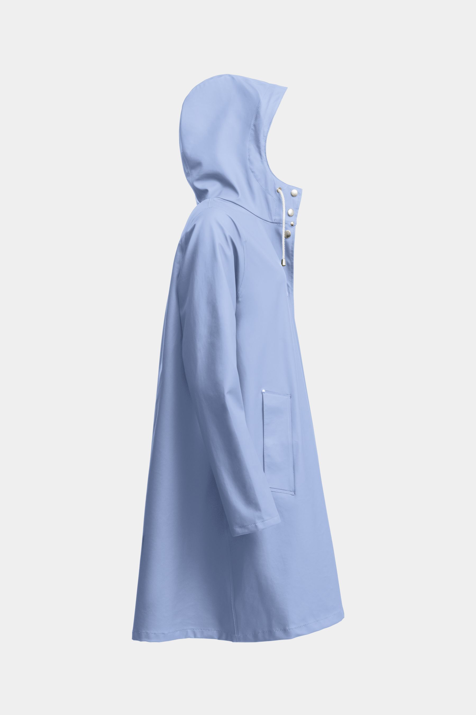 stutterheim mosebacke lightweight raincoat light blue women jackets raincoats