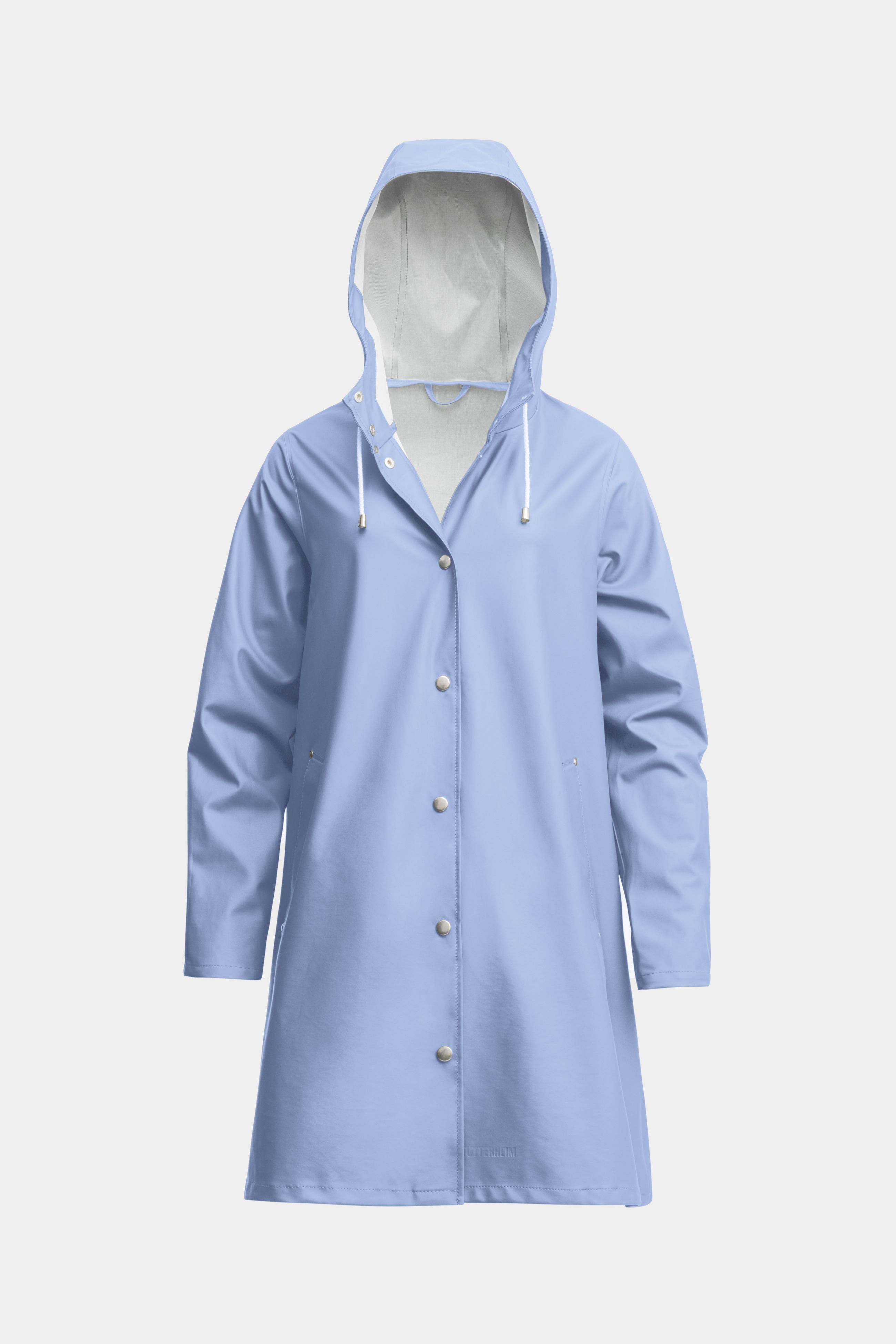 stutterheim mosebacke lightweight raincoat light blue women jackets raincoats