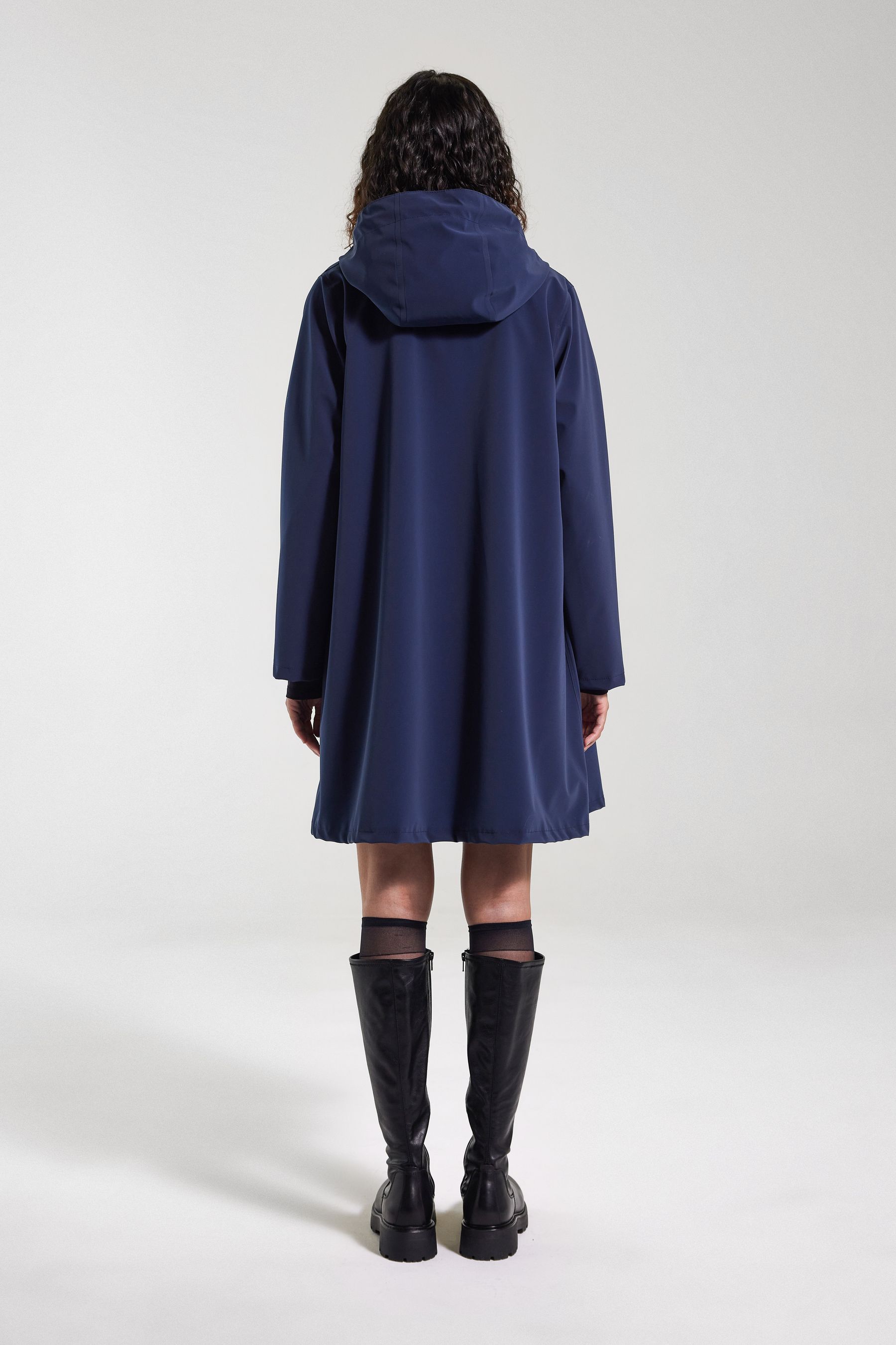 stutterheim mosebacke lightweight matte zip raincoat navy women jackets raincoats