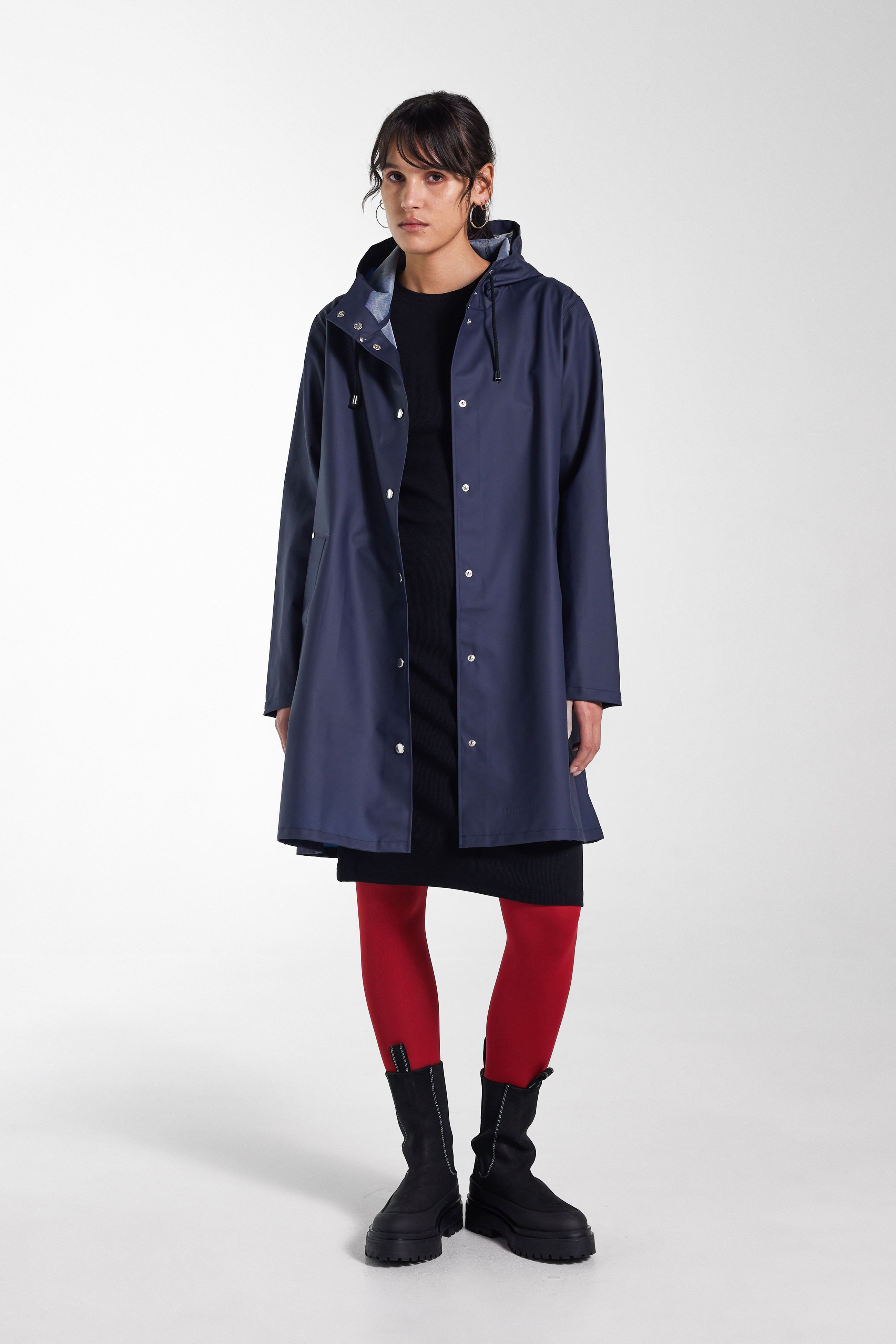 stutterheim mosebacke lightweight raincoat navy women jackets raincoats