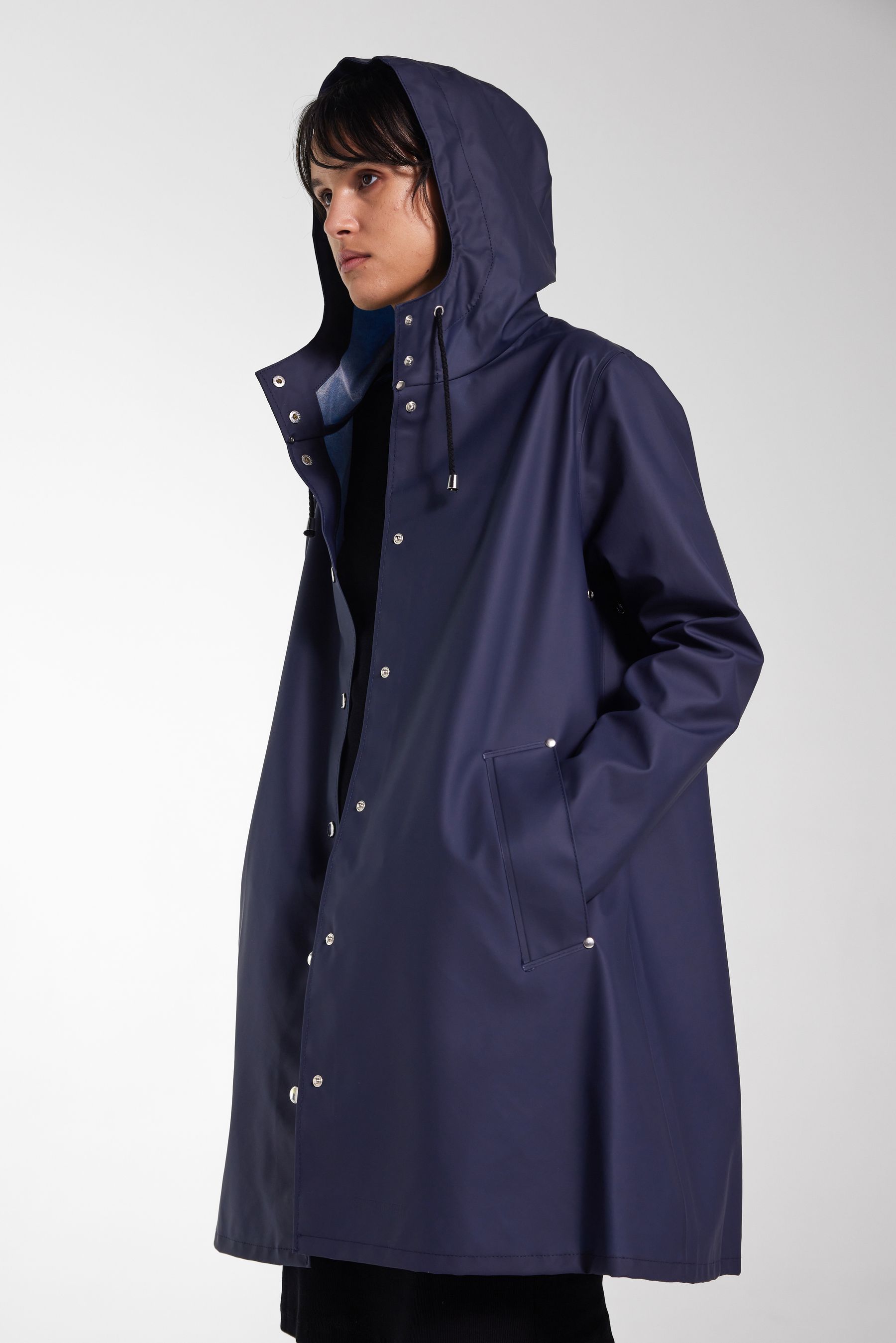 stutterheim mosebacke lightweight raincoat navy women jackets raincoats