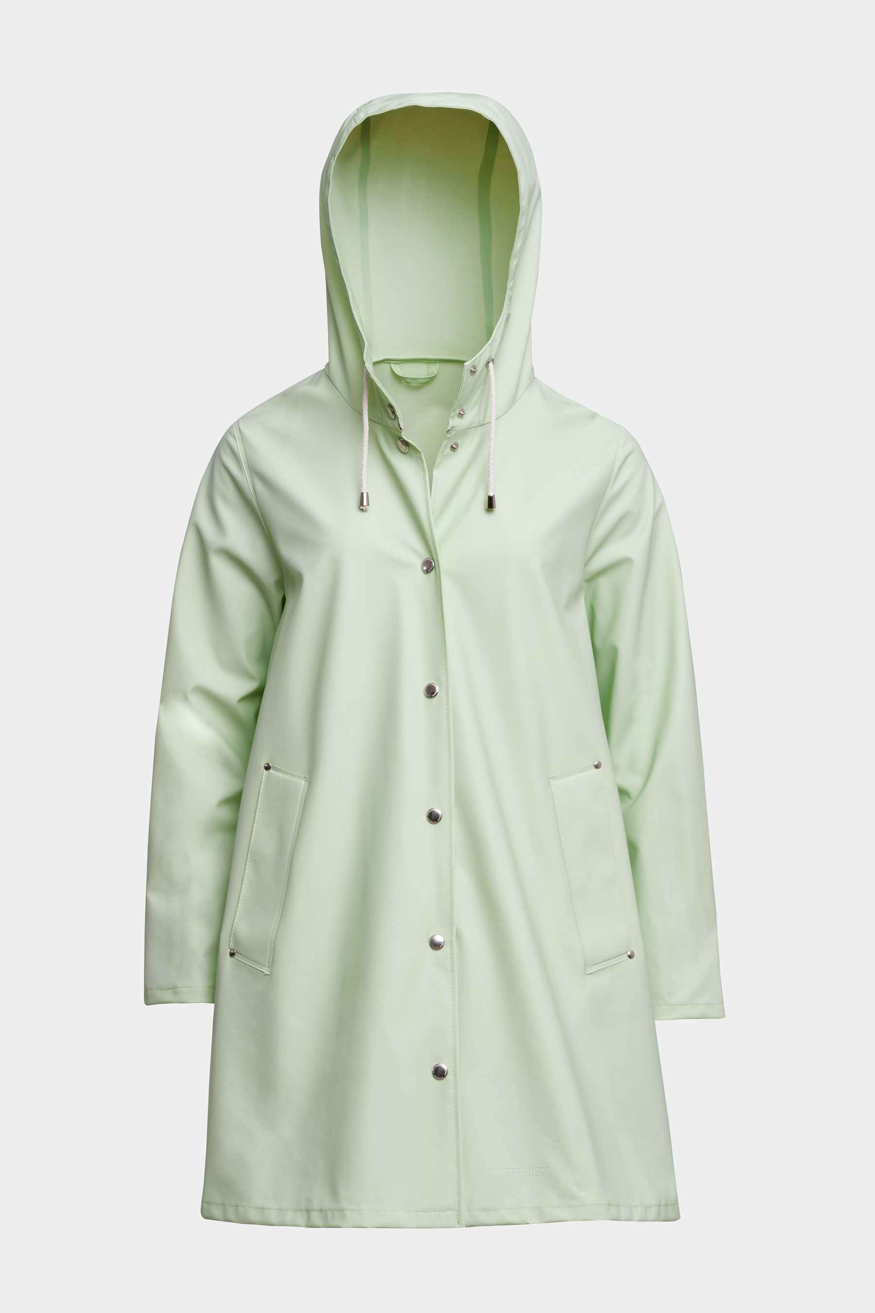 stutterheim mosebacke lightweight raincoat seafoam green women jackets raincoats