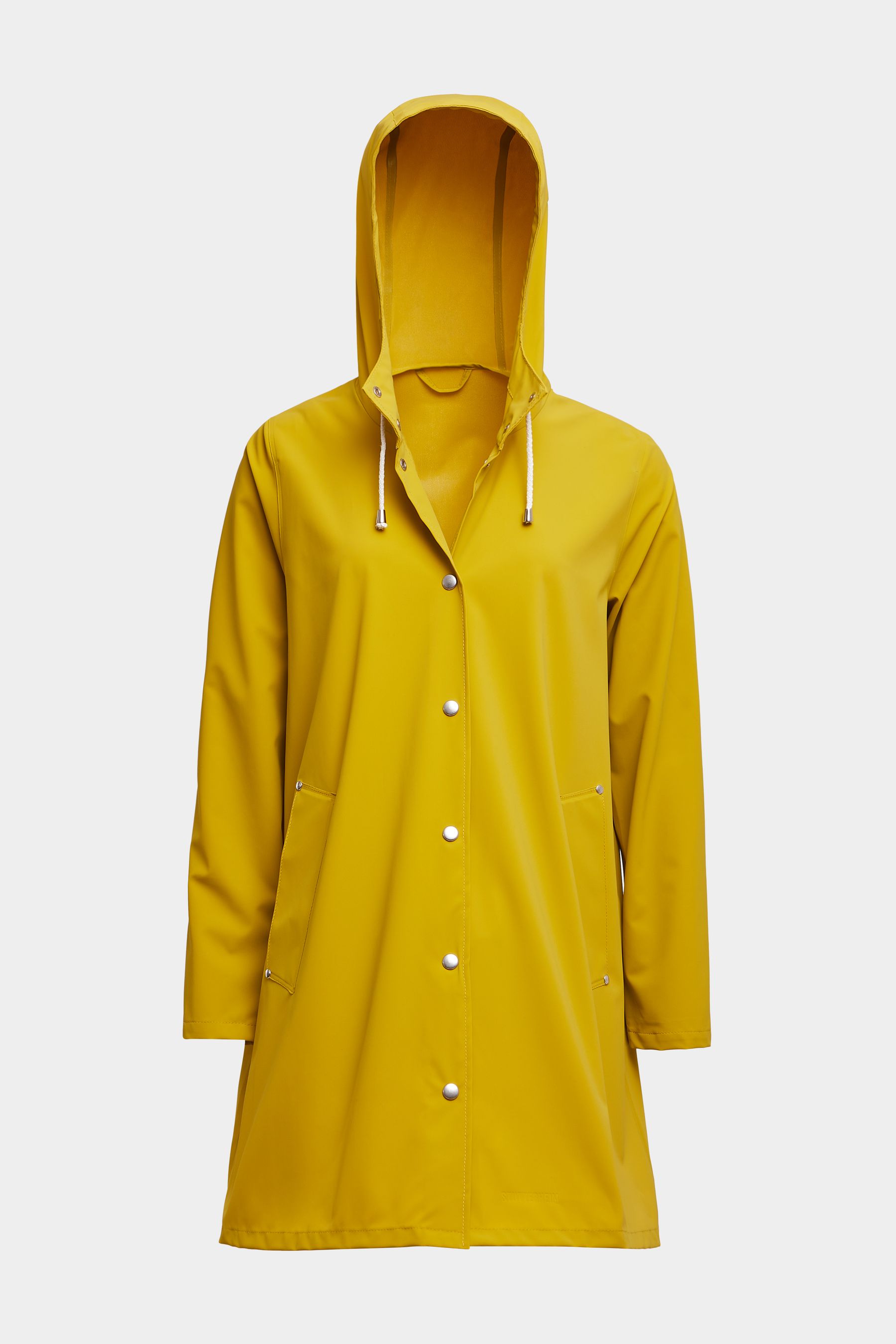 stutterheim mosebacke lightweight matte raincoat gold women jackets raincoats