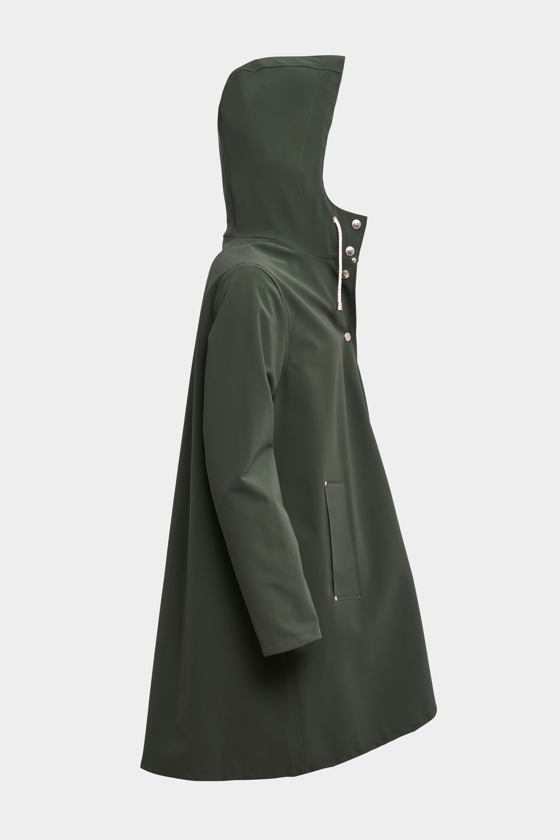 stutterheim mosebacke lightweight matte raincoat green women jackets raincoats