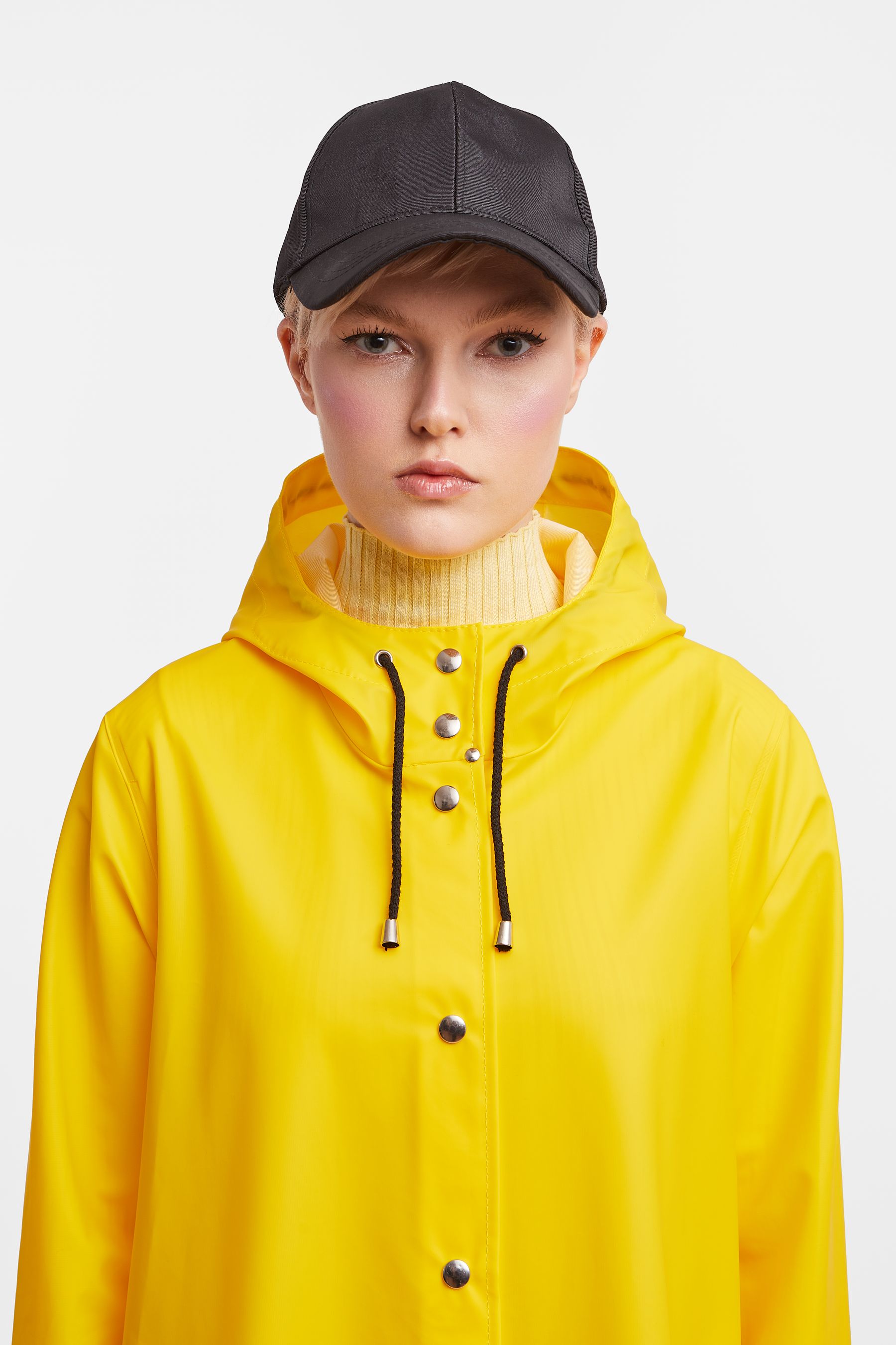 stutterheim mosebacke lightweight raincoat yellow women jackets raincoats