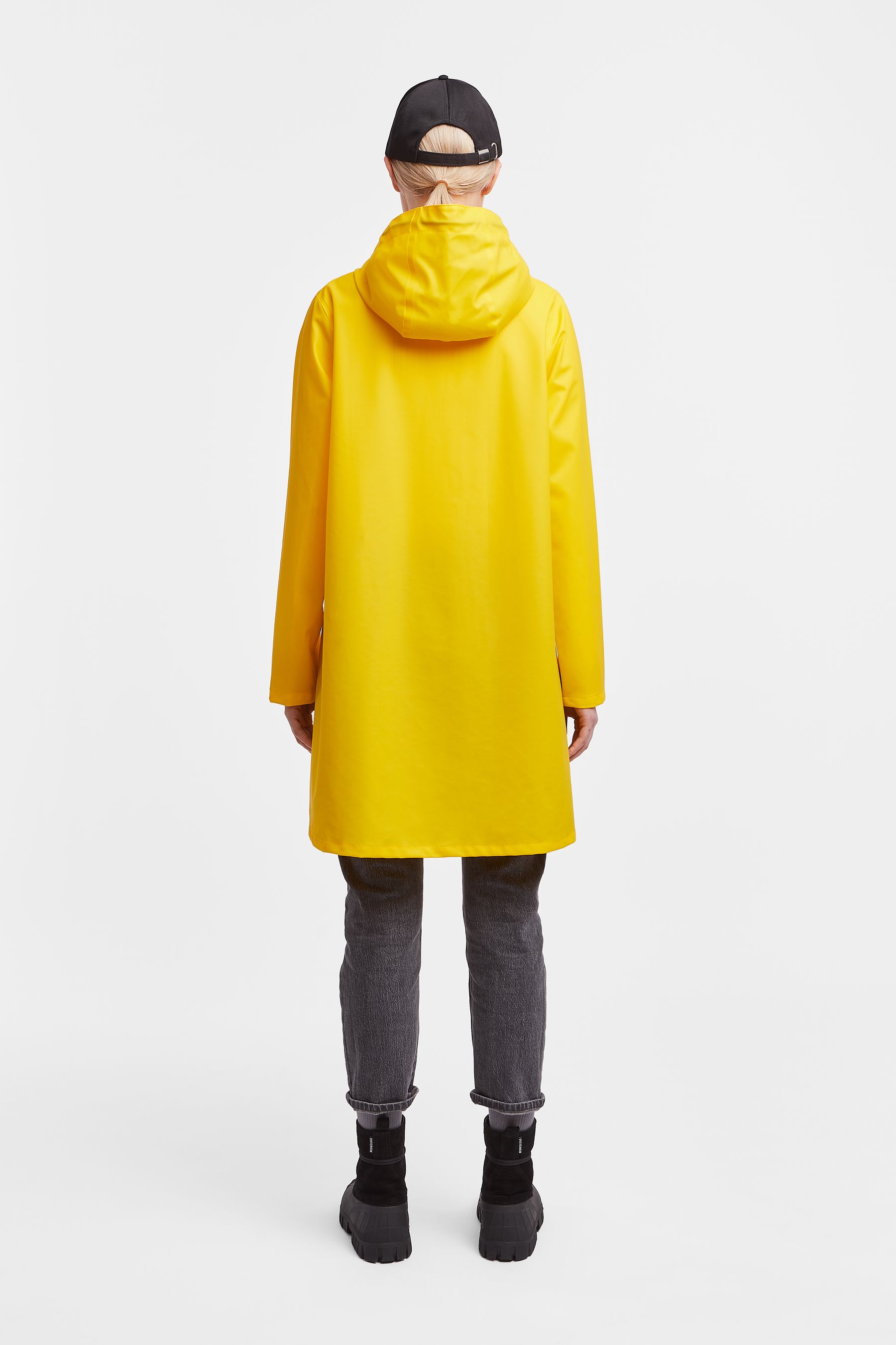 stutterheim mosebacke lightweight raincoat yellow women jackets raincoats