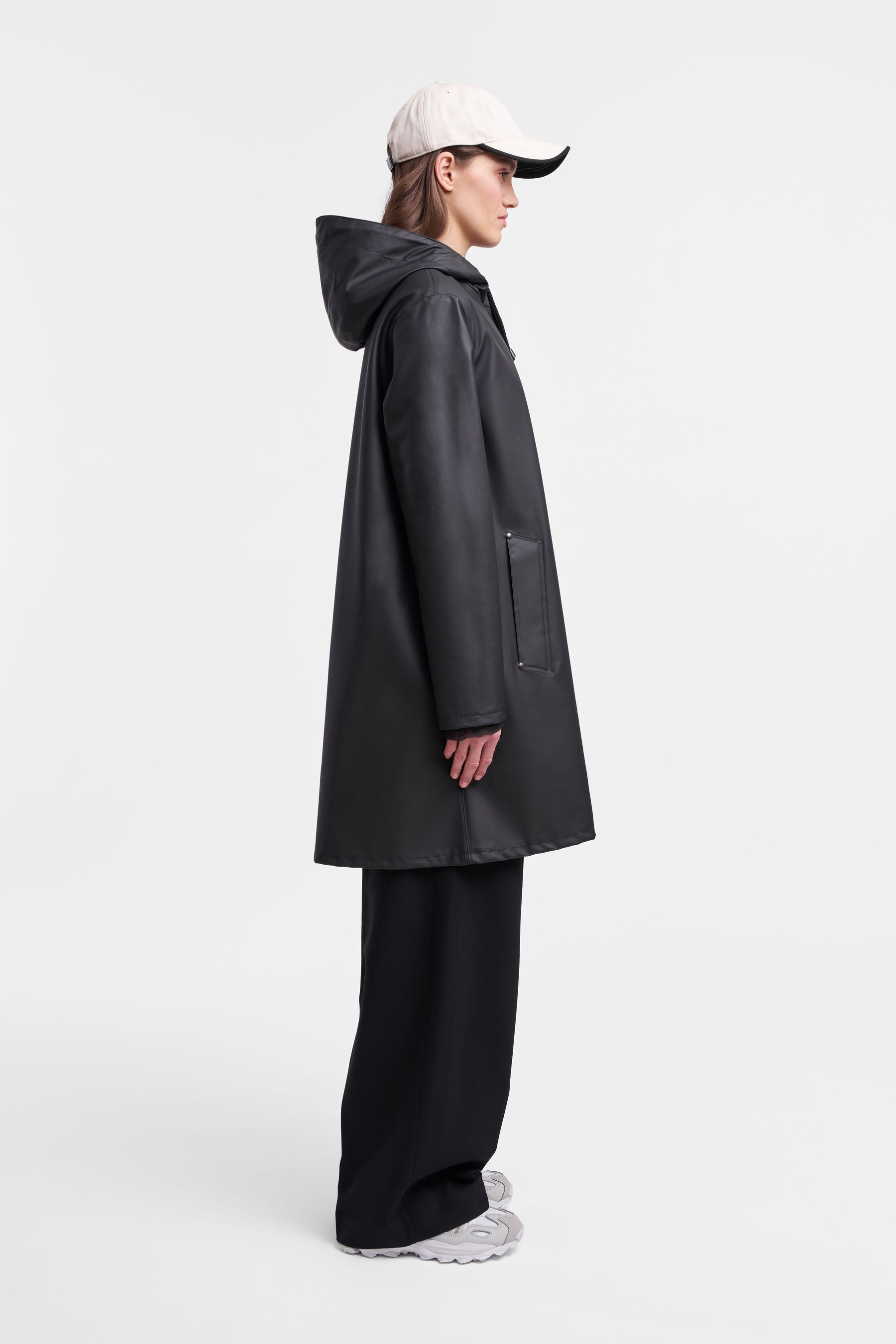 stutterheim mosebacke lightweight zip raincoat black women jackets raincoats