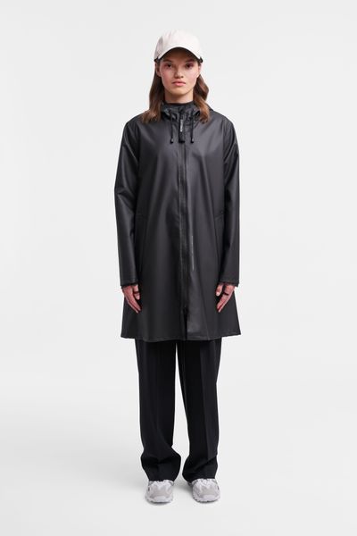 Mosebacke Lightweight Zip Raincoat Black | STUTTERHEIM US