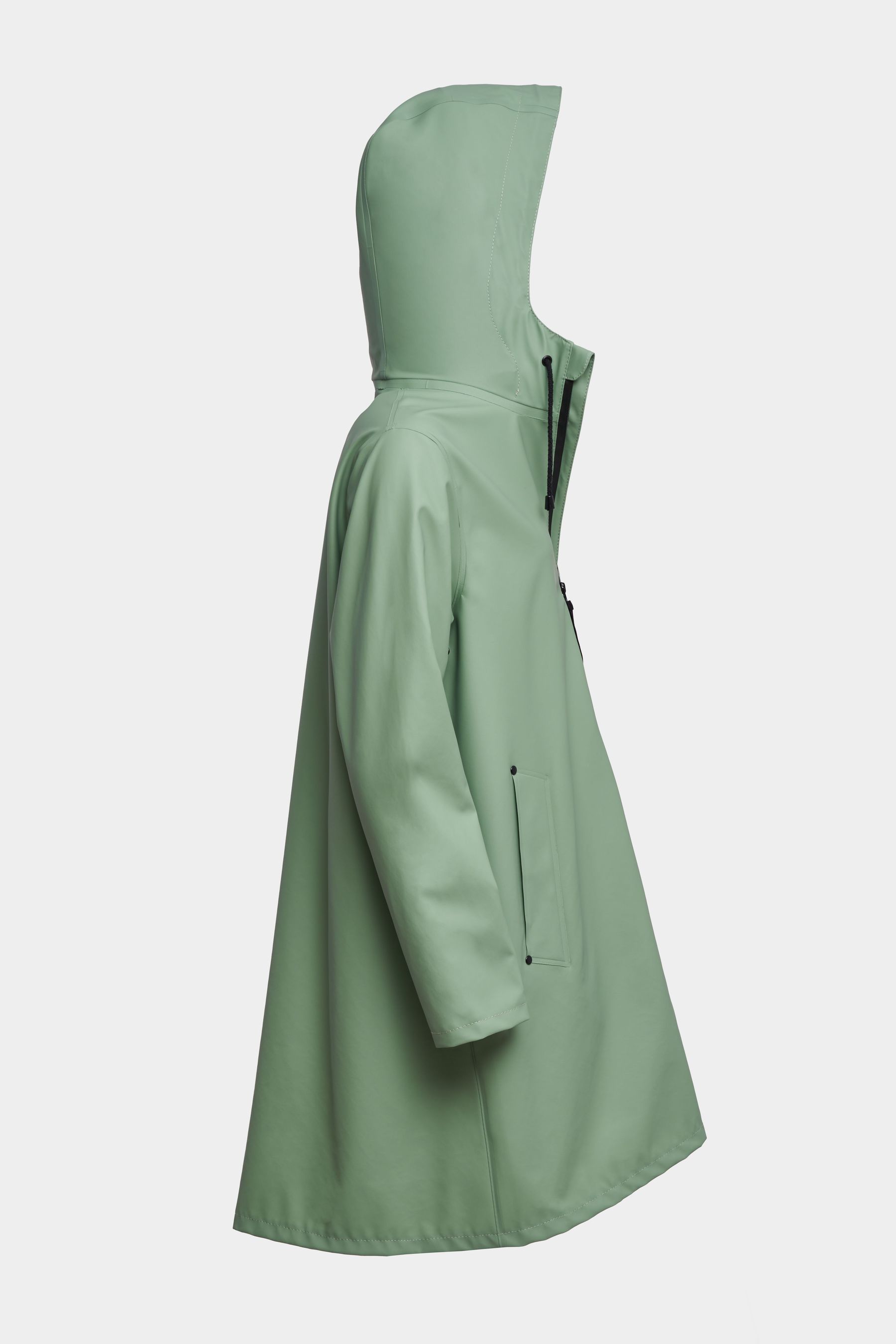 stutterheim mosebacke lightweight zip raincoat loden green women jackets raincoats