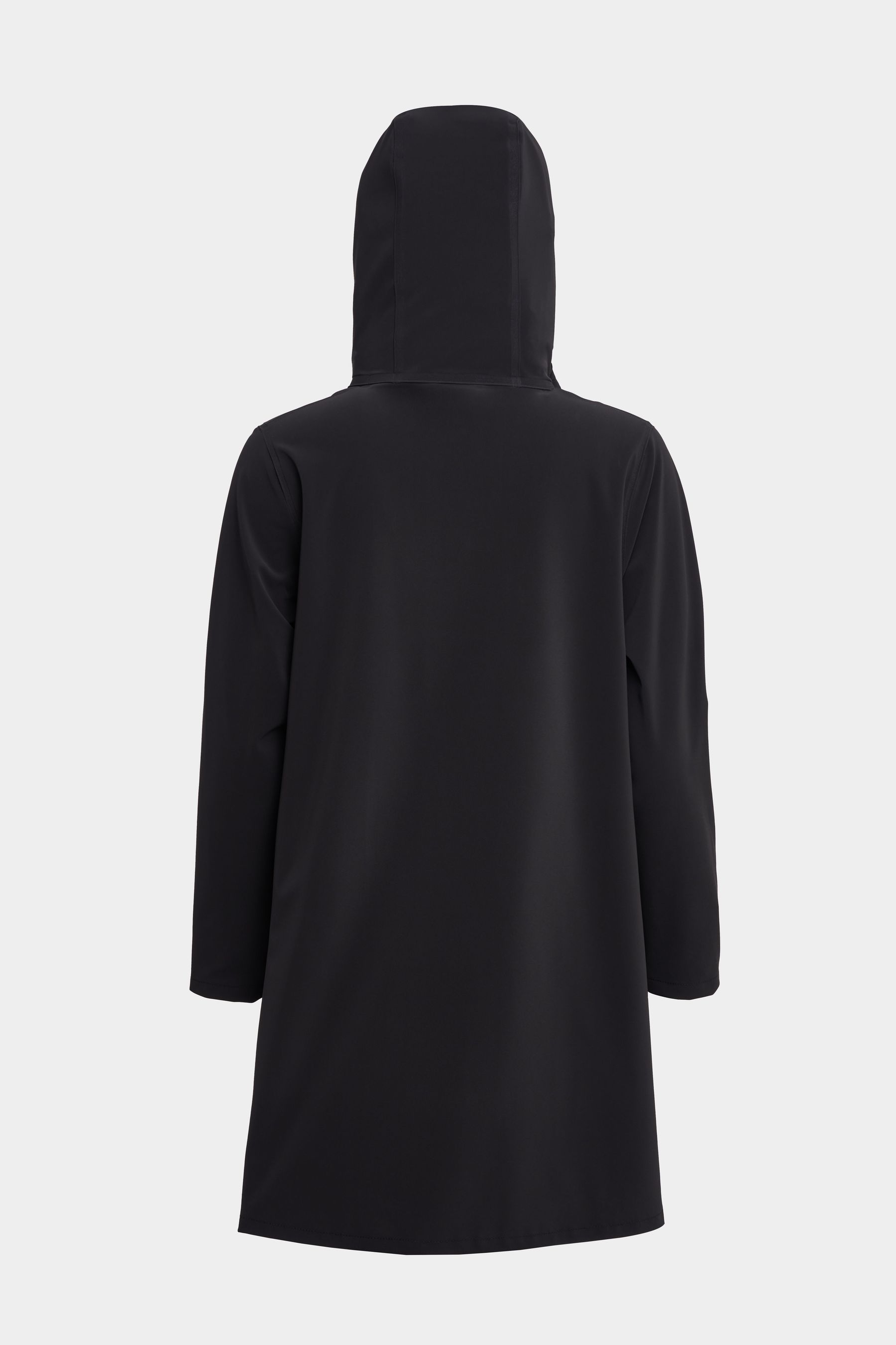 stutterheim mosebacke lightweight matte zip raincoat black women jackets raincoats