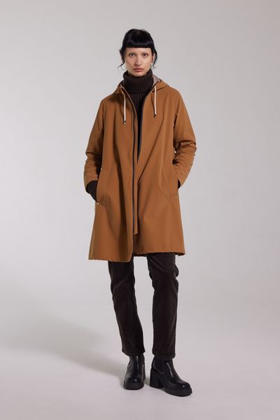 Mosebacke Lightweight Matte Zip Raincoat Cognac | STUTTERHEIM US