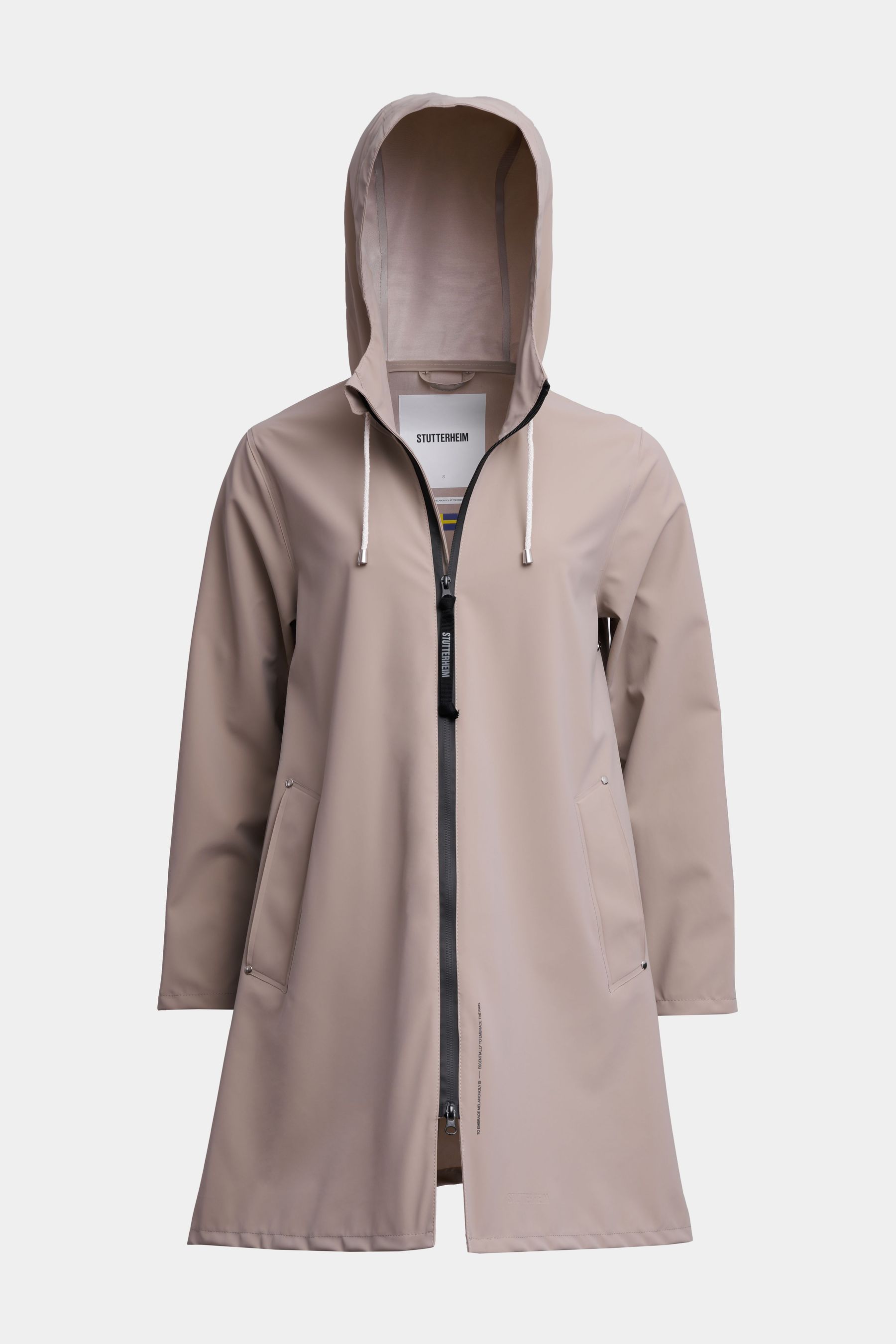 stutterheim mosebacke lightweight matte zip raincoat potato women jackets raincoats