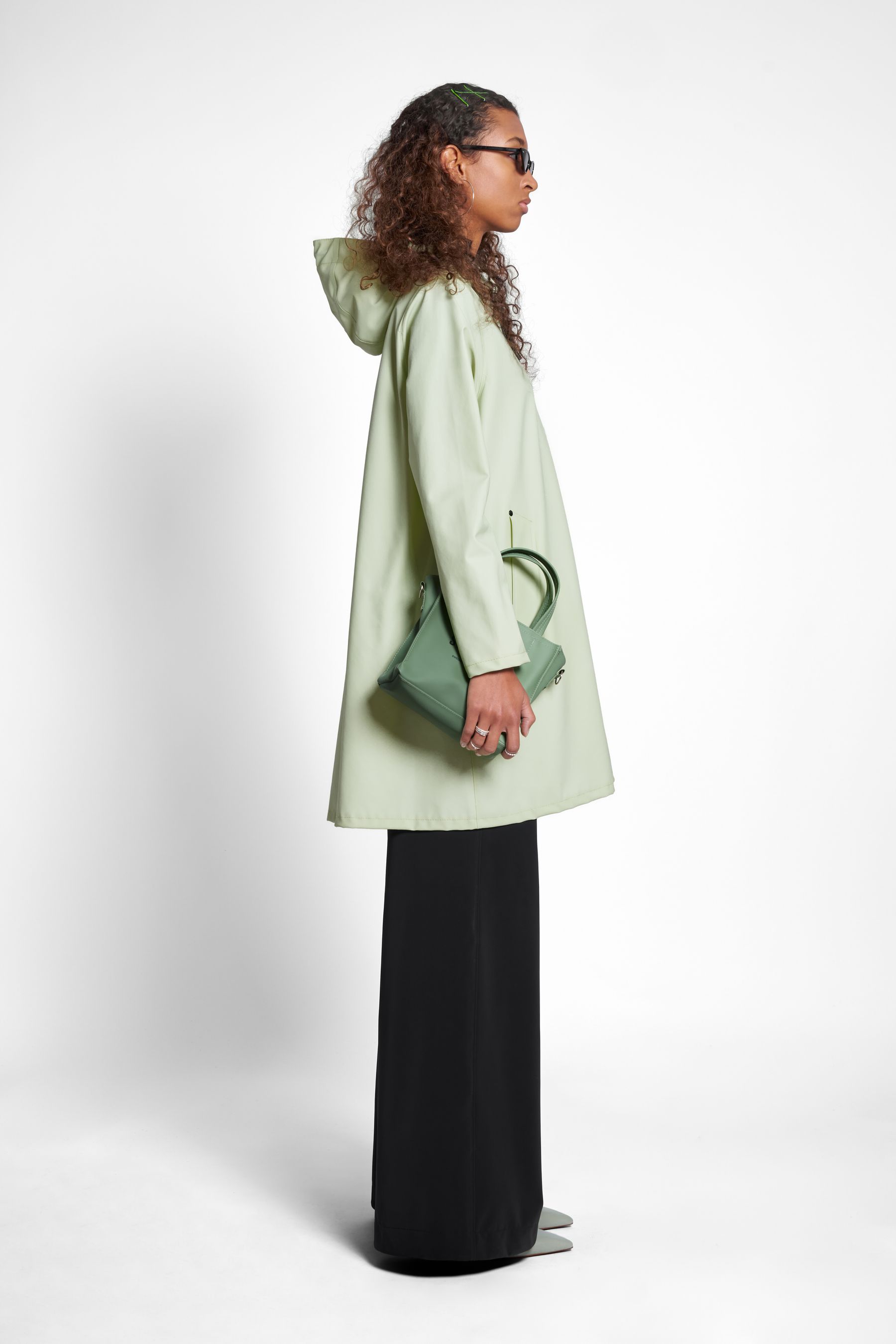 stutterheim mosebacke lightweight zip raincoat seafoam green women jackets raincoats