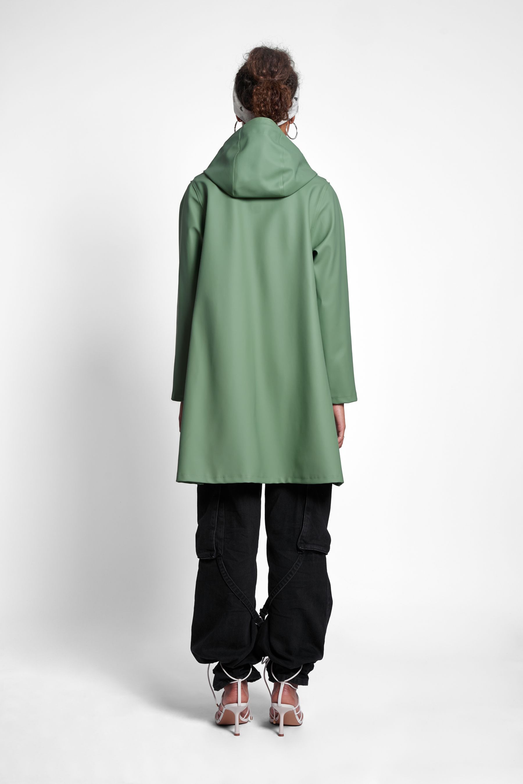 stutterheim mosebacke raincoat loden green women jackets raincoats