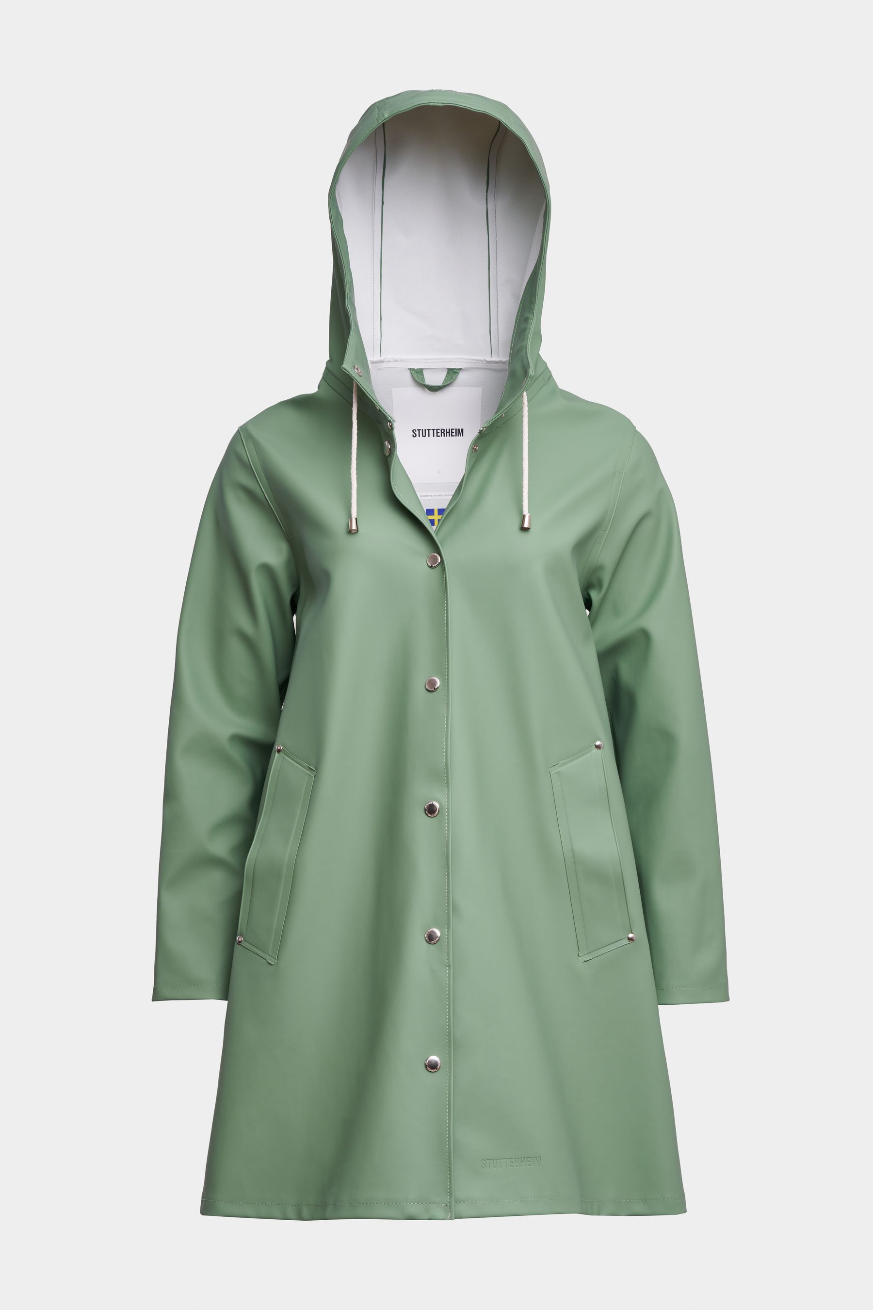 stutterheim mosebacke raincoat loden green women jackets raincoats