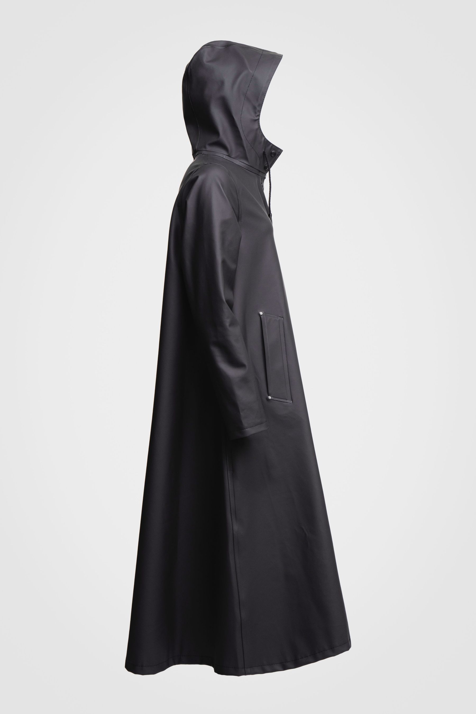 stutterheim mosebacke long raincoat black women jackets raincoats