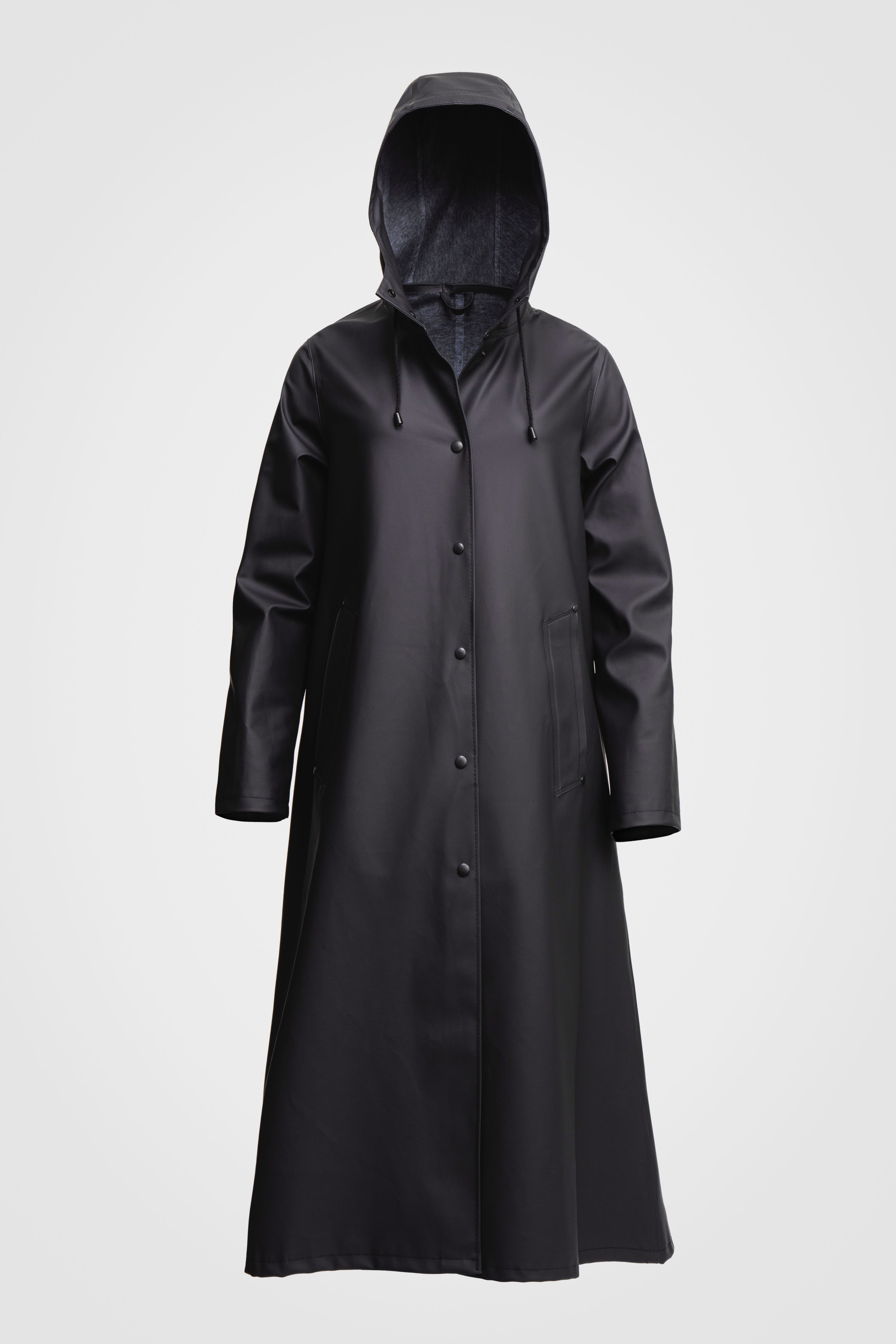 Mosebacke Long Raincoat Black