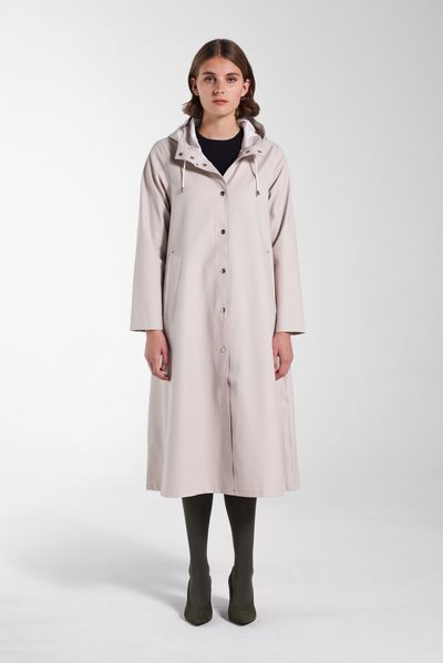 Stutterheim Mosebacke ロングオパールレインコート Mosebacke Long Opal Raincoat Black | STUTTERHEIM US