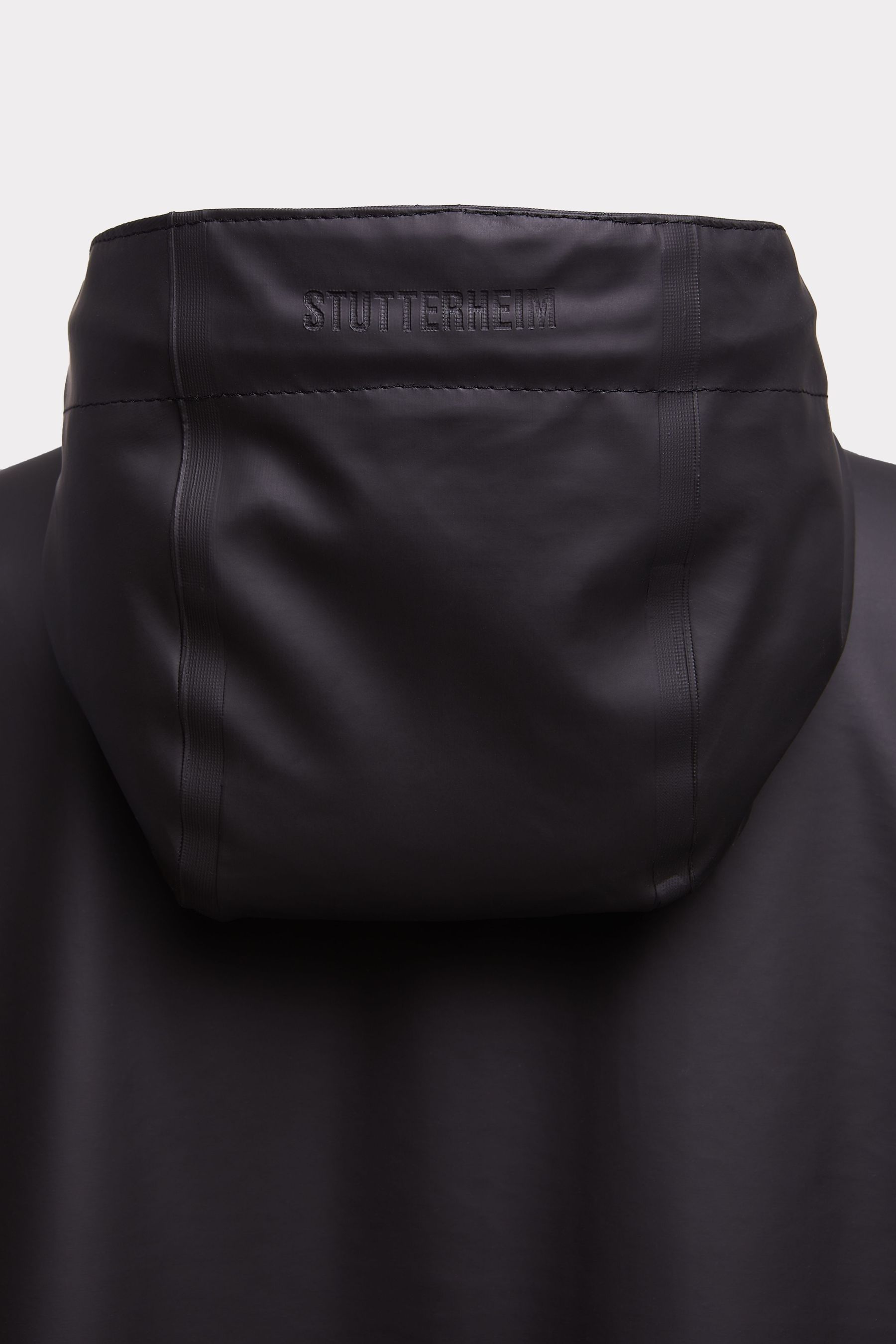 stutterheim mosebacke long lightweight zip raincoat black women jackets raincoats